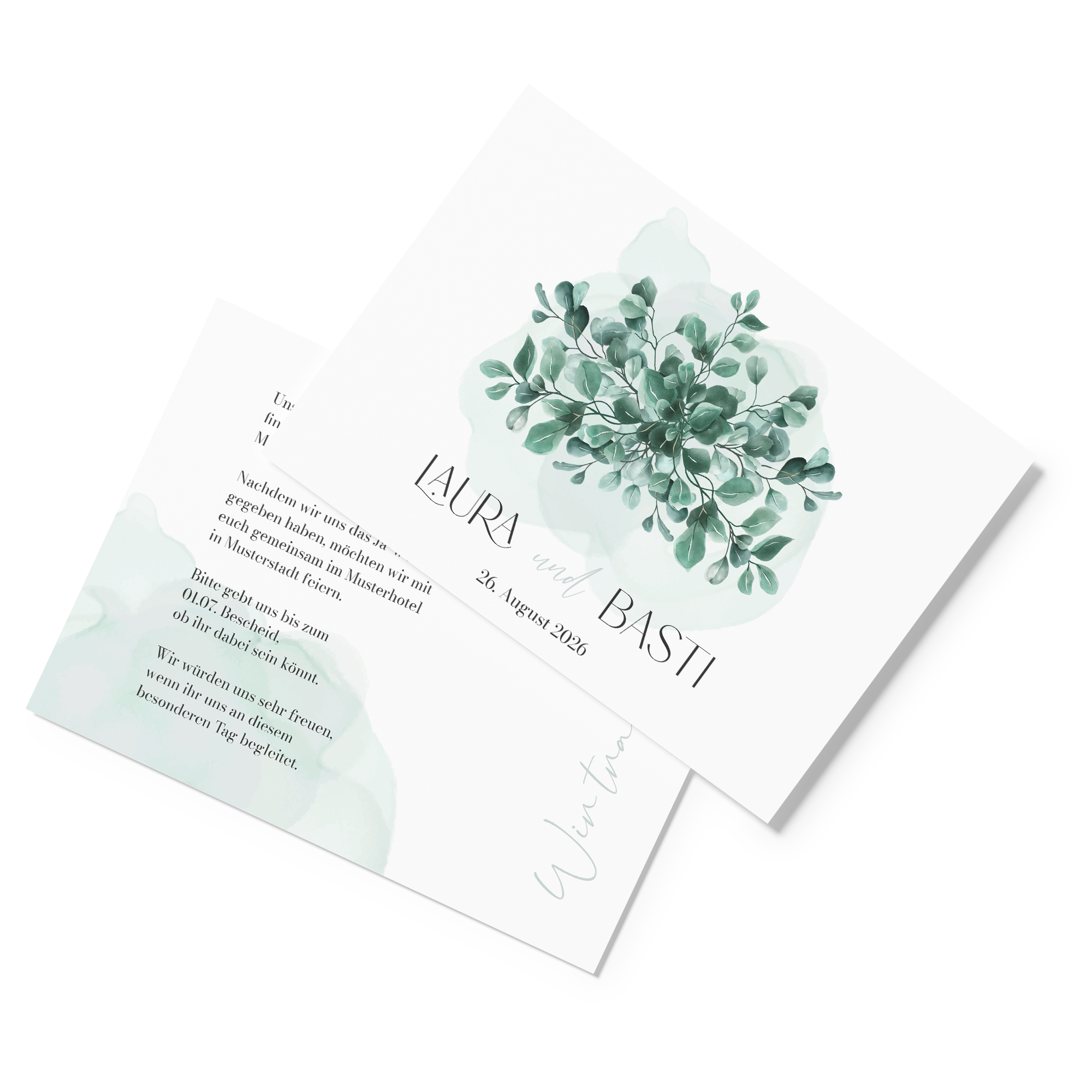 Postkarte DIN A6 im Querformat - Greenery - "eucalyptus crown"