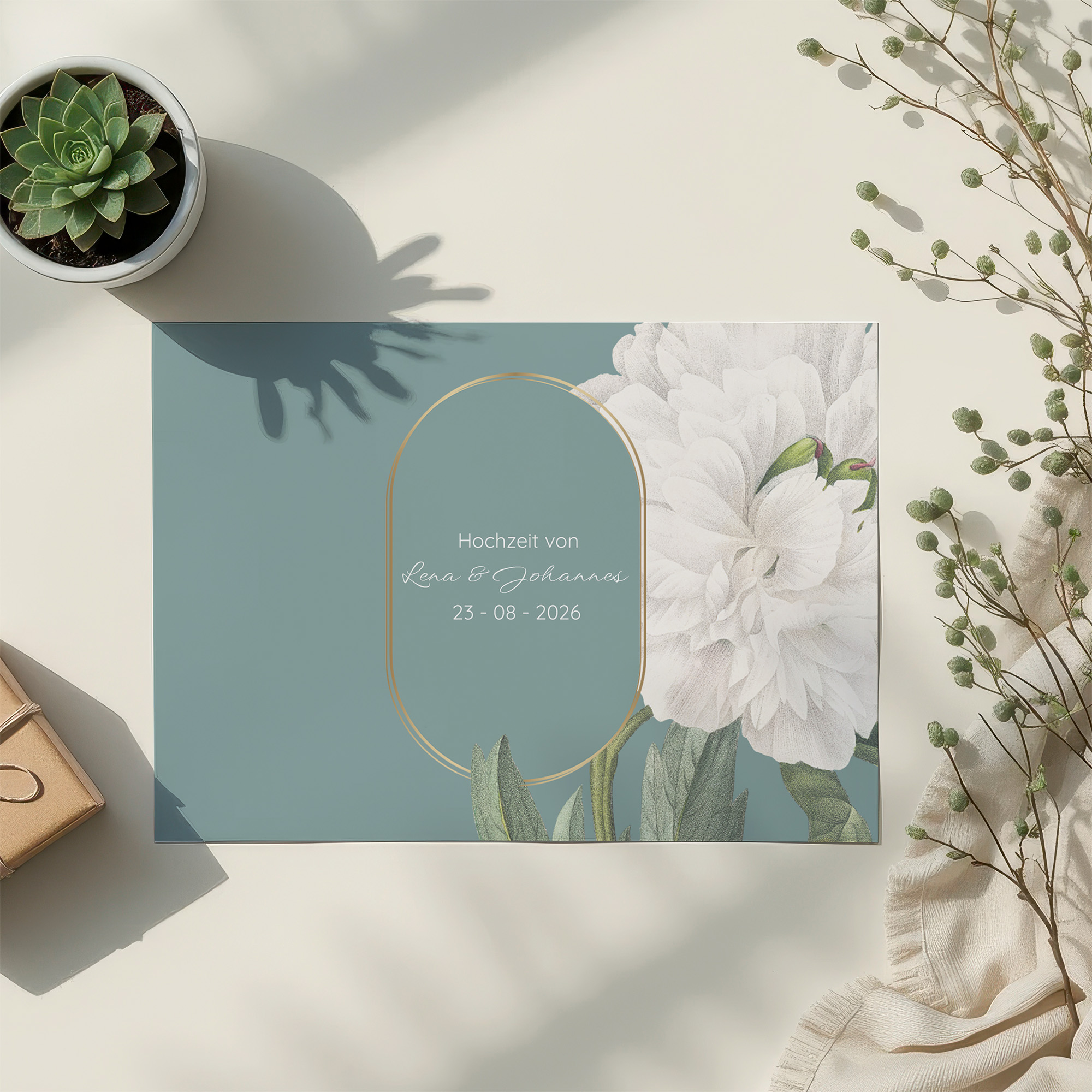 Postkarte DIN A6 im Querformat - Vintage "floral epoque"