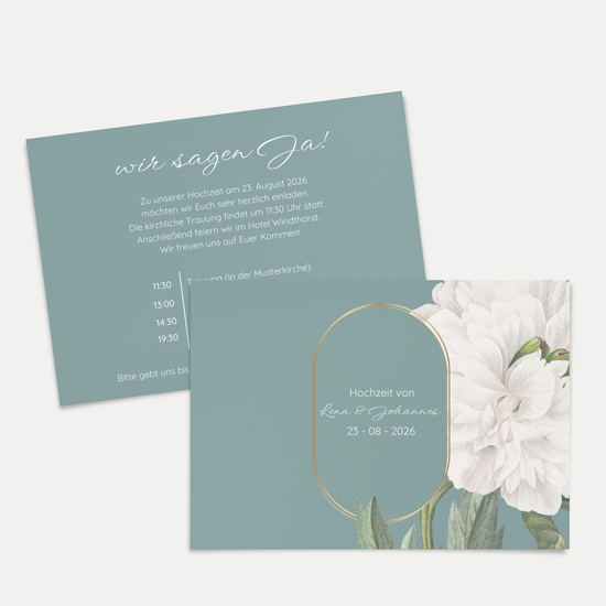 Postkarte DIN A6 im Querformat - Vintage "floral epoque"