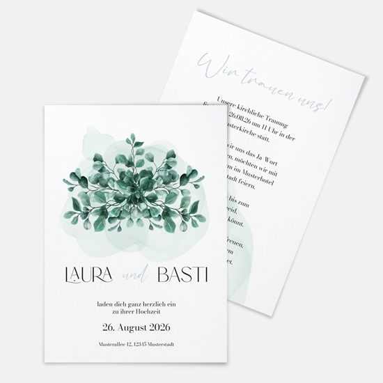 Postkarte DIN A6 im Hochformat - Greenery "eucalyptus crown"
