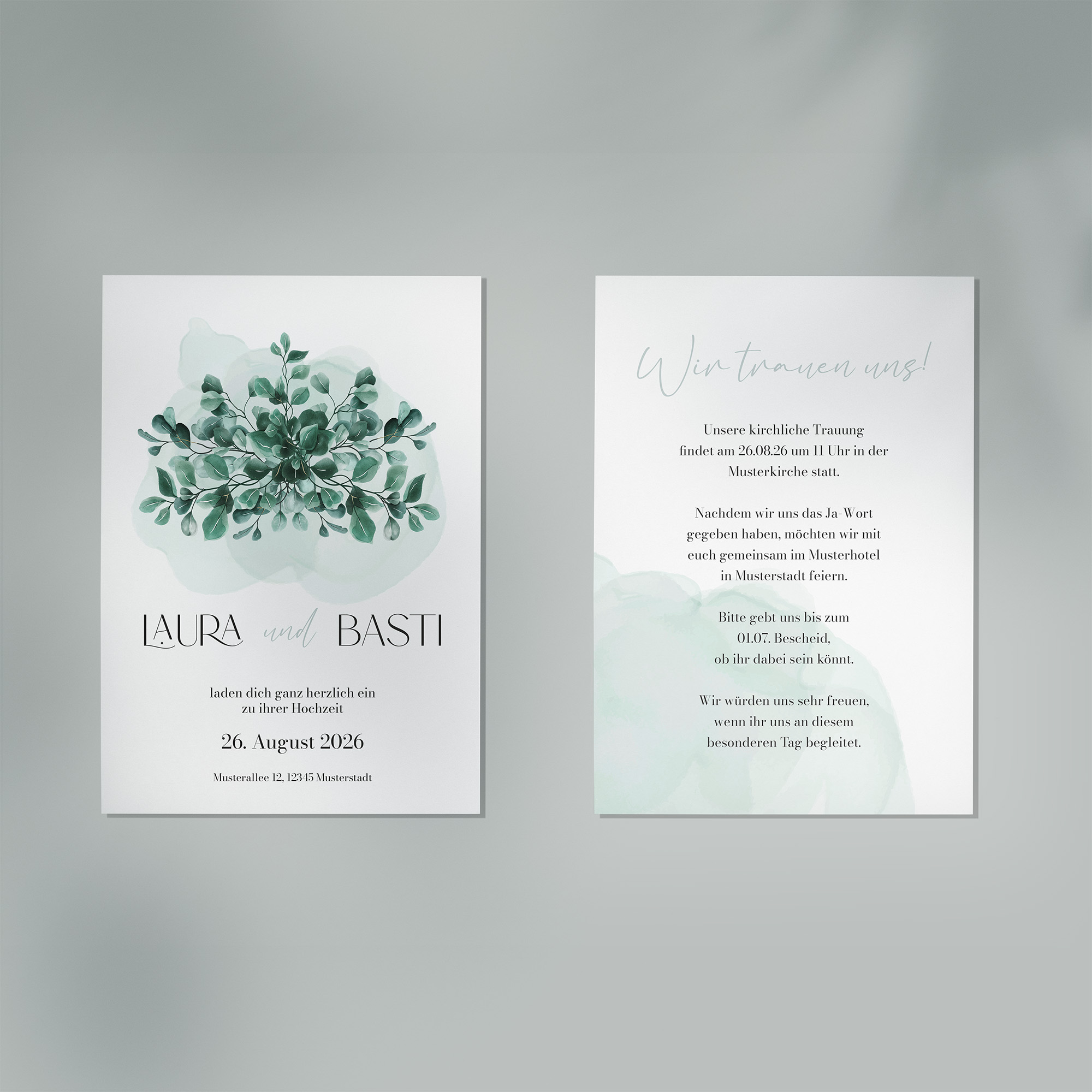 Postkarte DIN A6 im Hochformat - Greenery "eucalyptus crown"