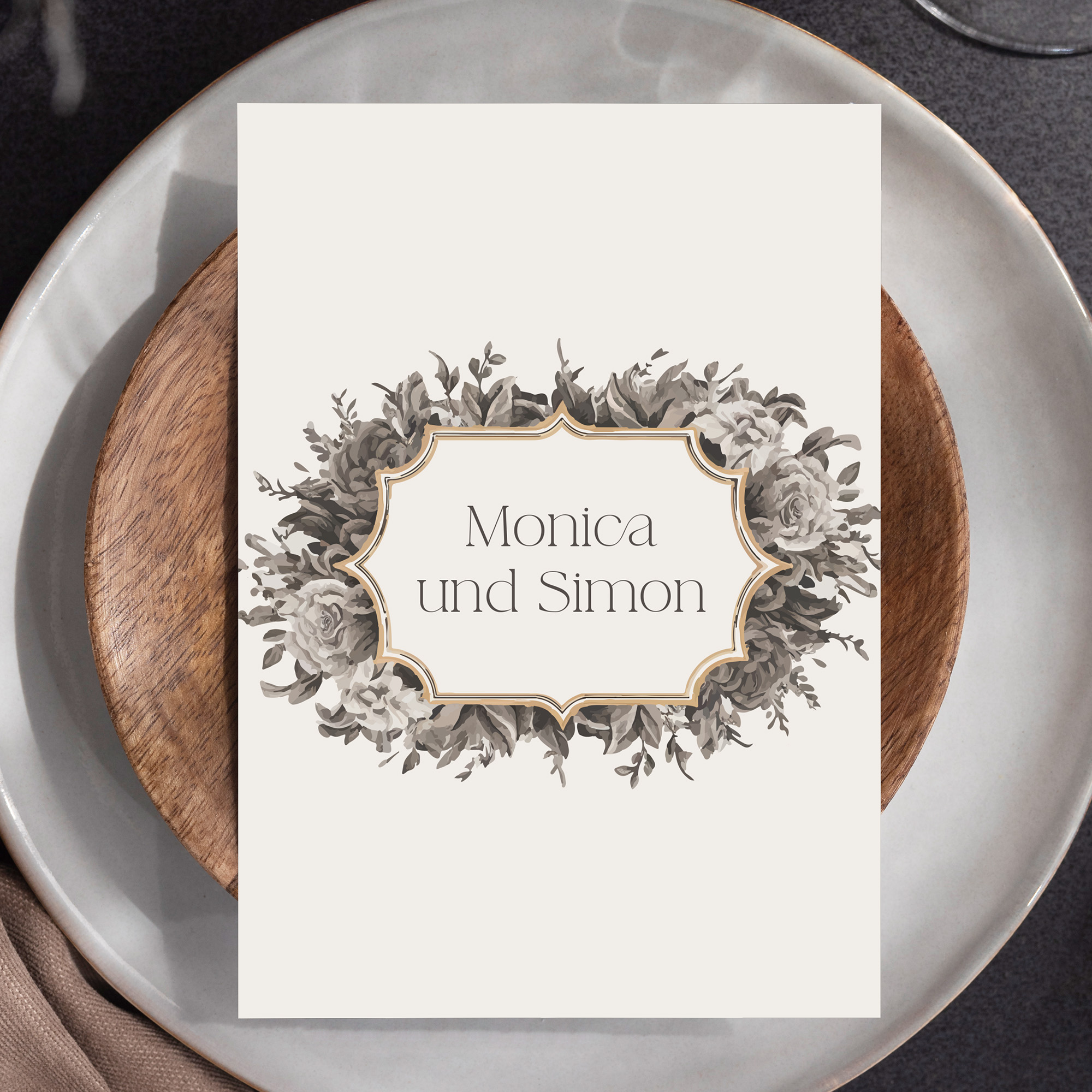 Postkarte DIN A6 im Hochformat - Vintage "baroque frame"