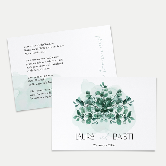 Postkarte DIN A6 im Querformat - Greenery - "eucalyptus crown"