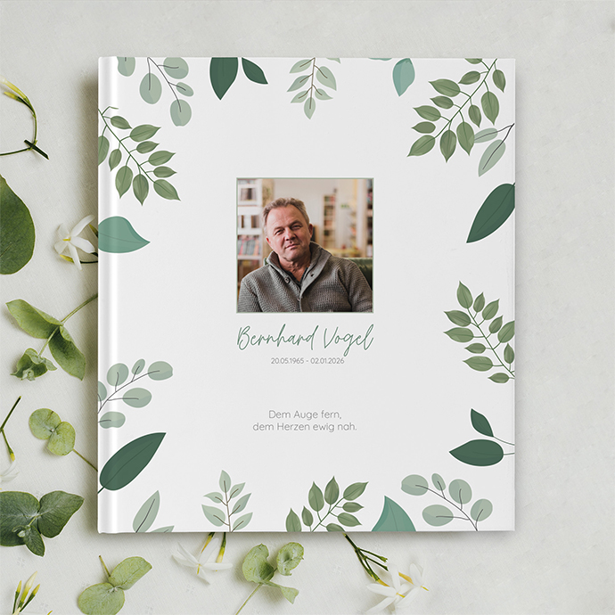 Kondolenzbuch - Greenery "green & simple"