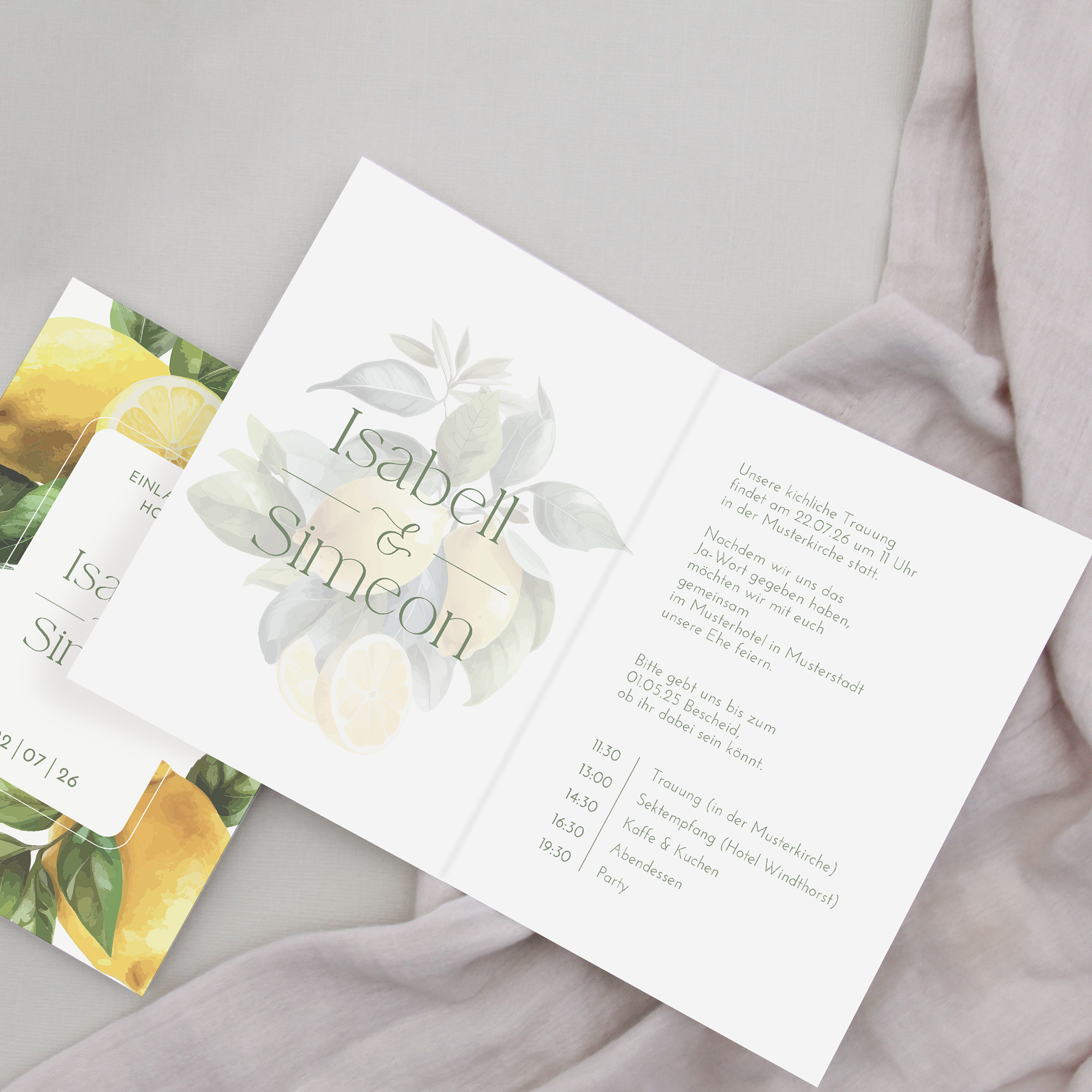 Klappkarte DIN A6 im Hochformat - Floral "tuscan bloom"