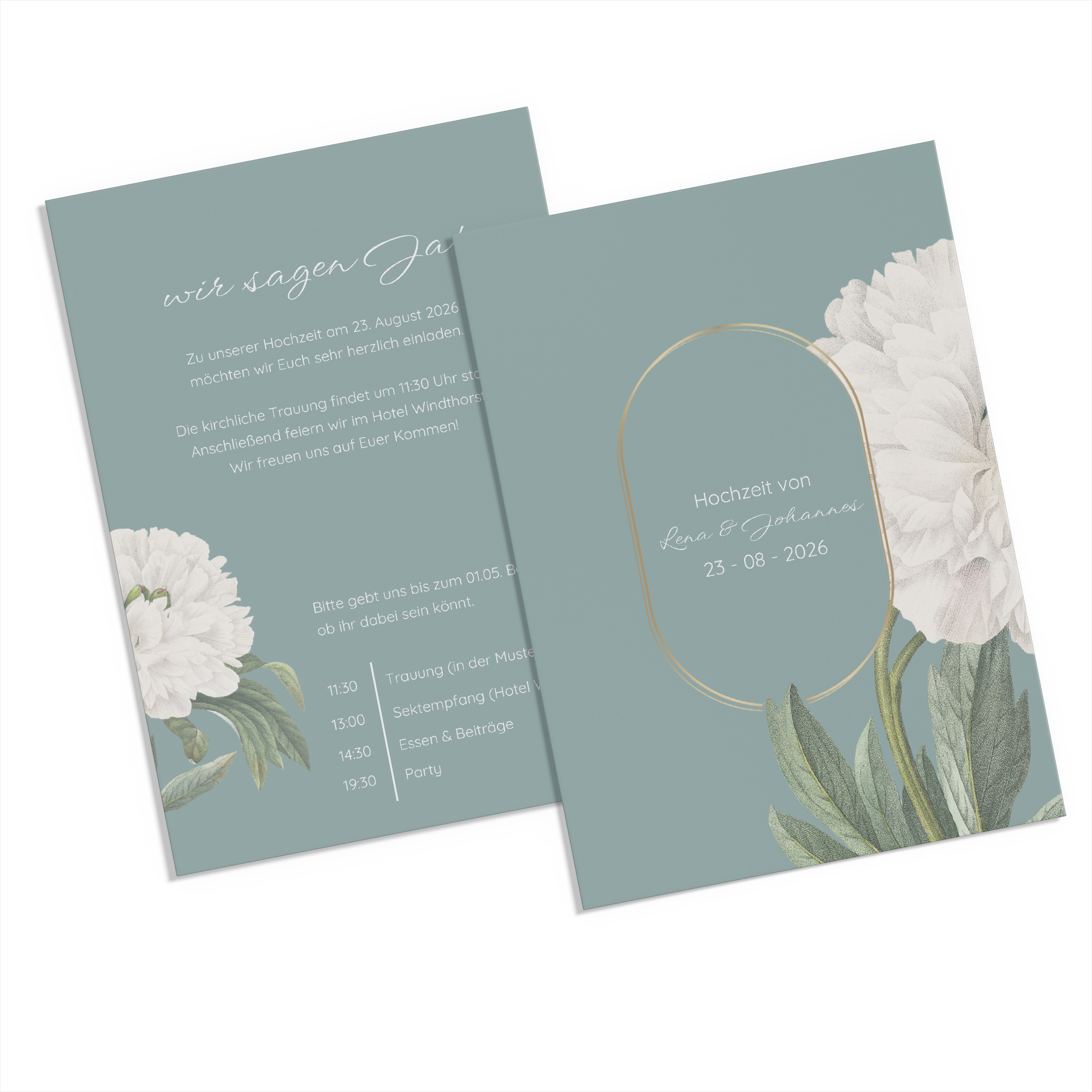 Postkarte DIN A6 im Hochformat - Vintage "floral epoque"