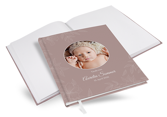 Gästebuch Taufe "Floral Harmony"