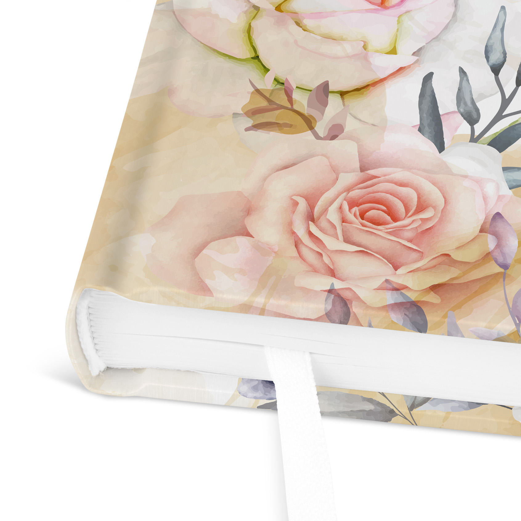 Erinnerungsbuch Hochzeit - Aquarell "lily & rose"