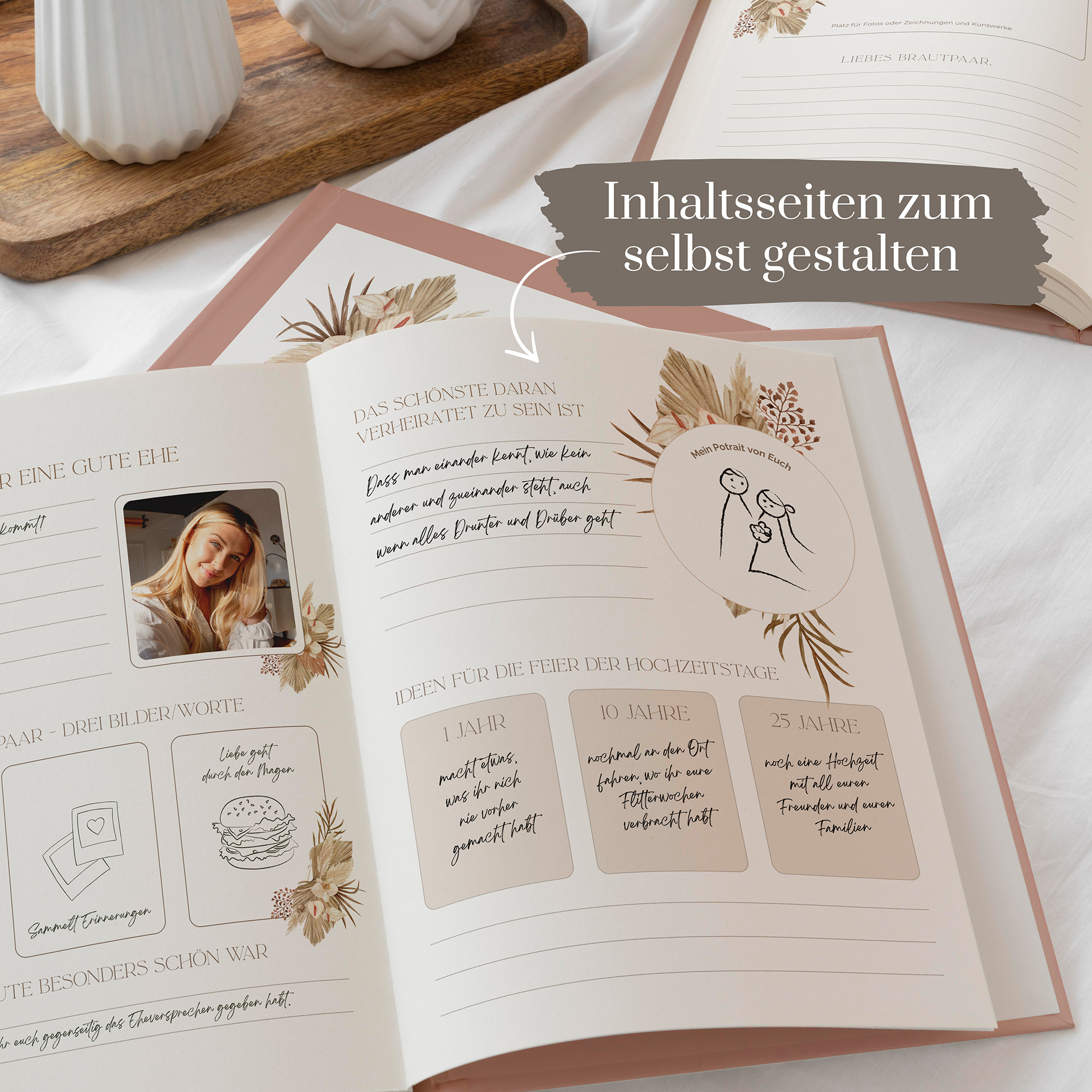 Erinnerungsbuch Hochzeit - Boho "bare nature"