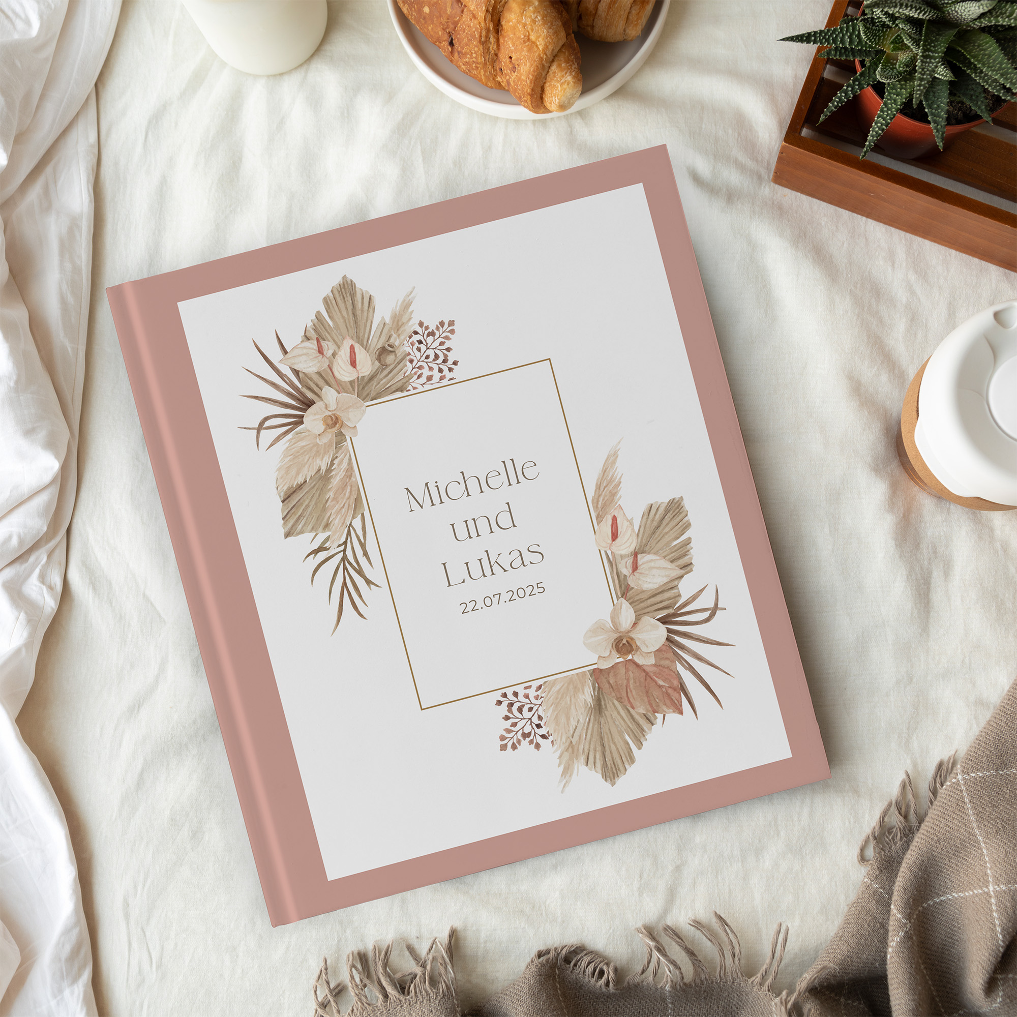 Erinnerungsbuch Hochzeit - Boho "golden haze"