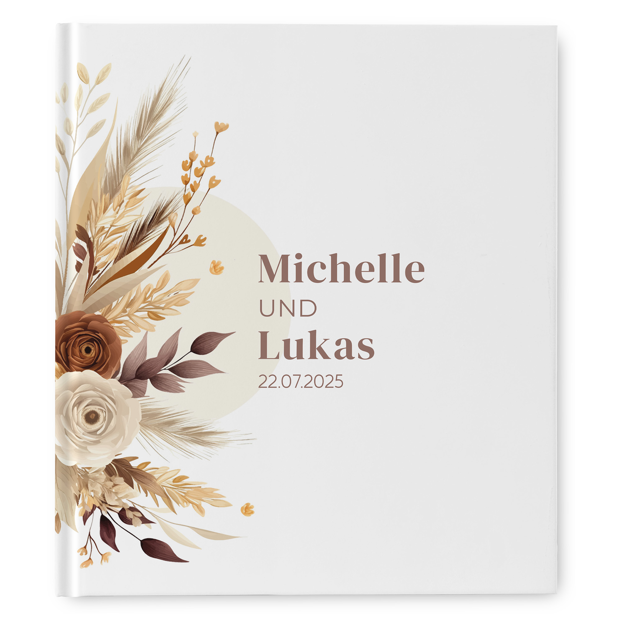 Erinnerungsbuch Hochzeit - Boho "earth bouquet"