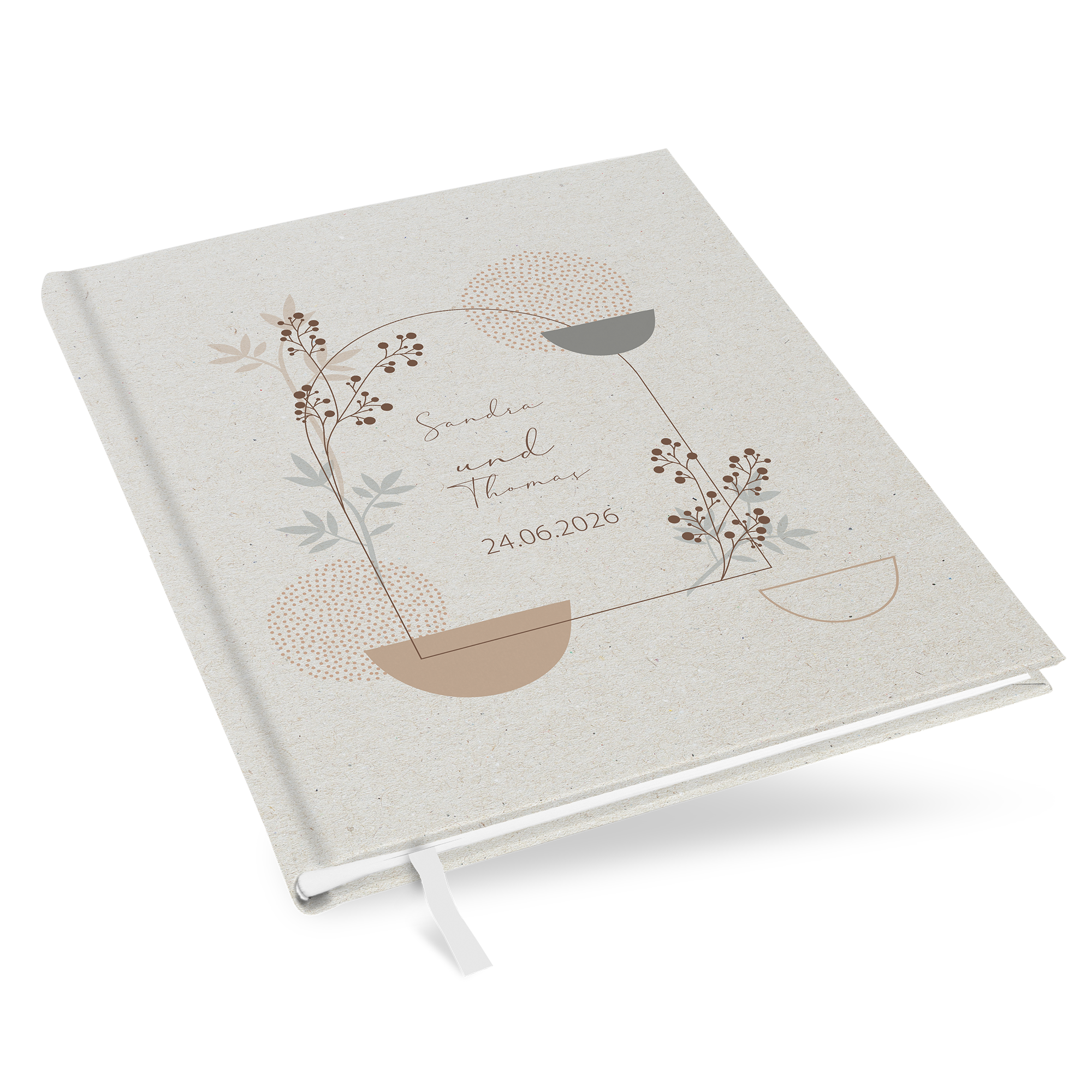 Erinnerungsbuch Hochzeit - Boho "stone bloom"