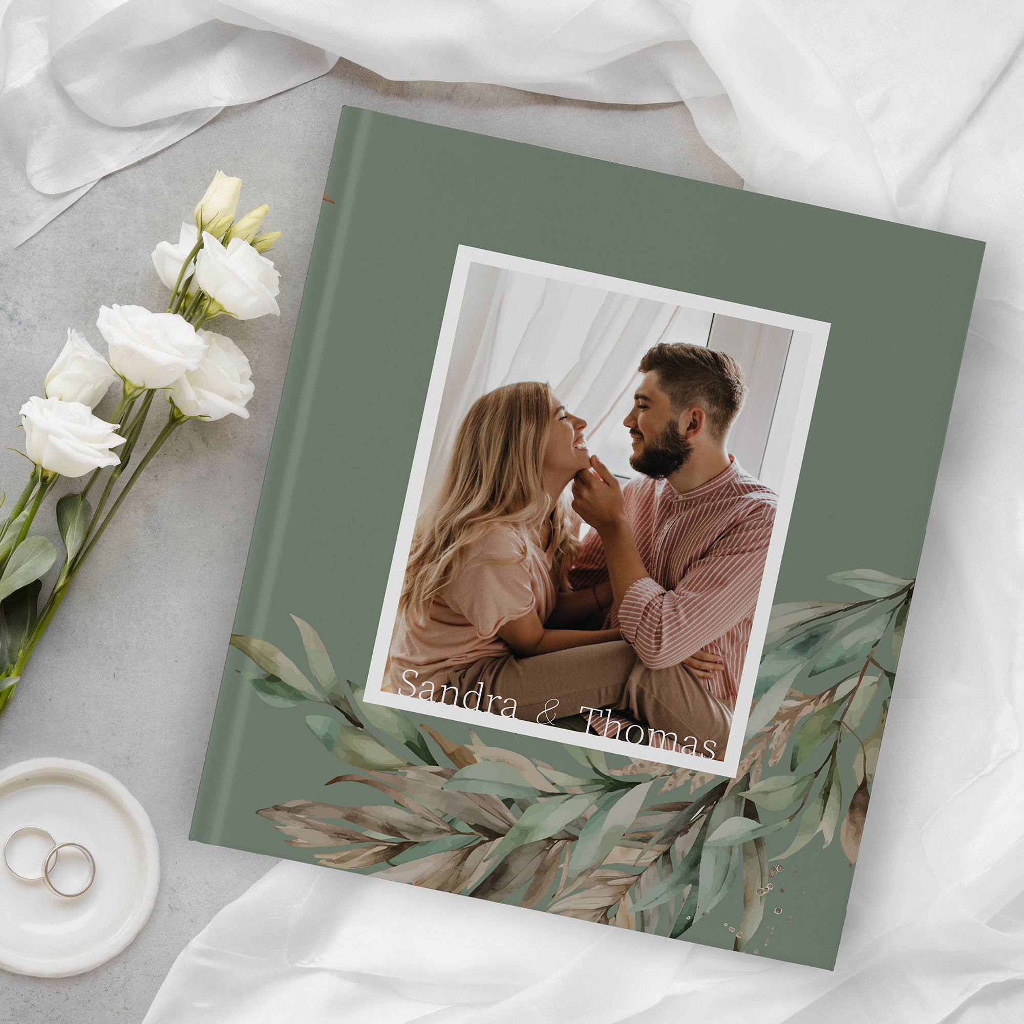 Erinnerungsbuch Hochzeit - Boho "rooted together"