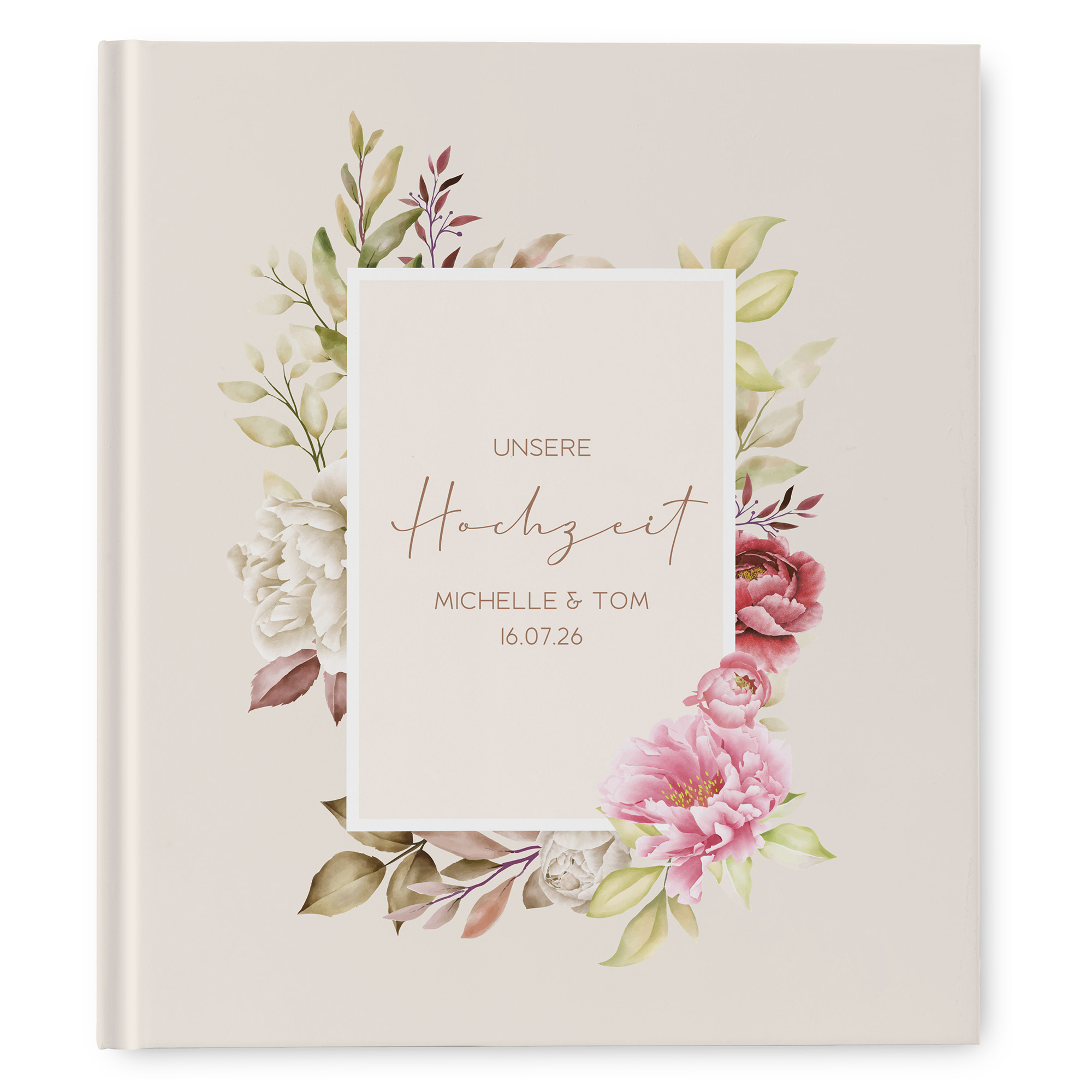 Erinnerungsbuch Hochzeit - Floral "Peony Bloom"