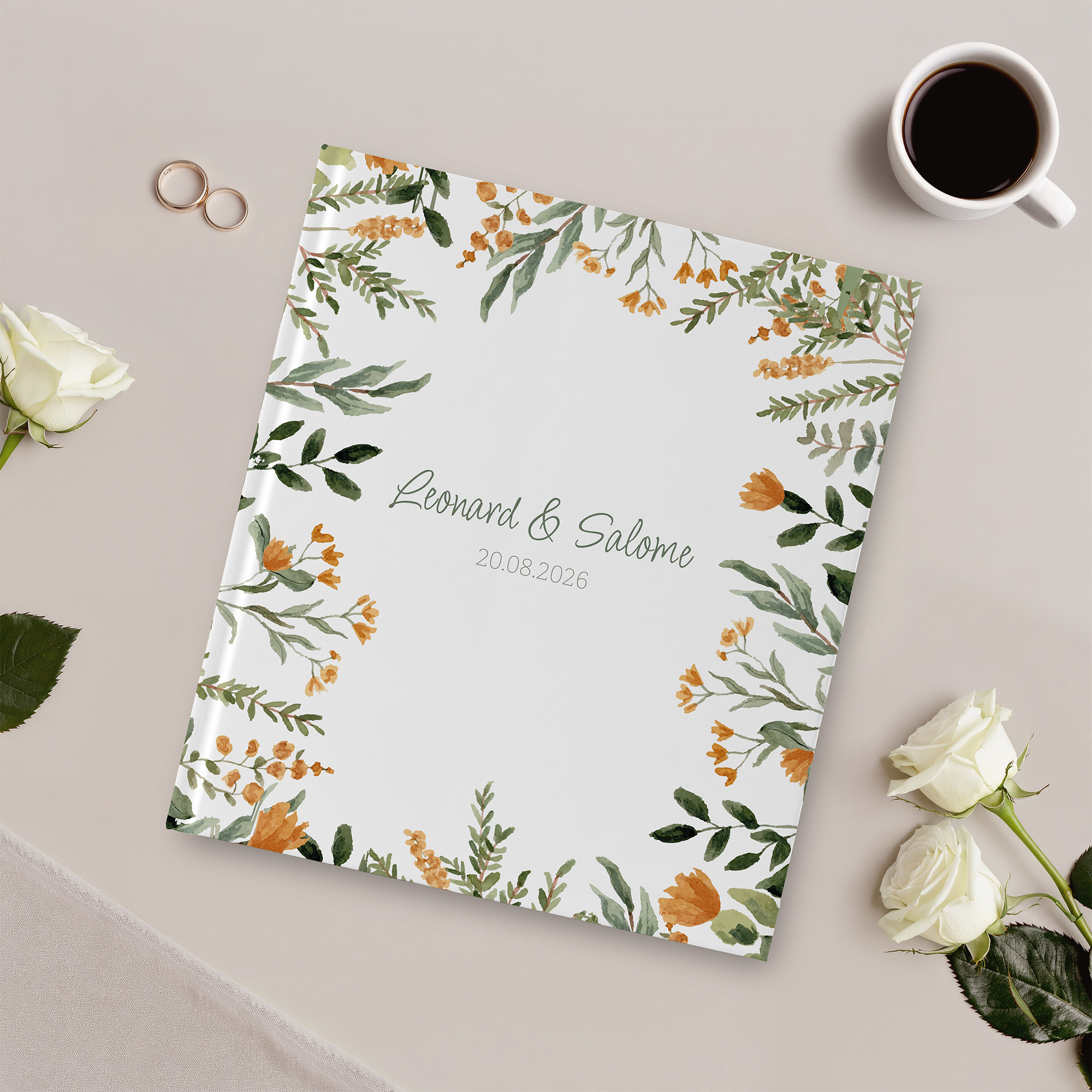 Erinnerungsbuch Hochzeit - Floral "Warm Botanicals"