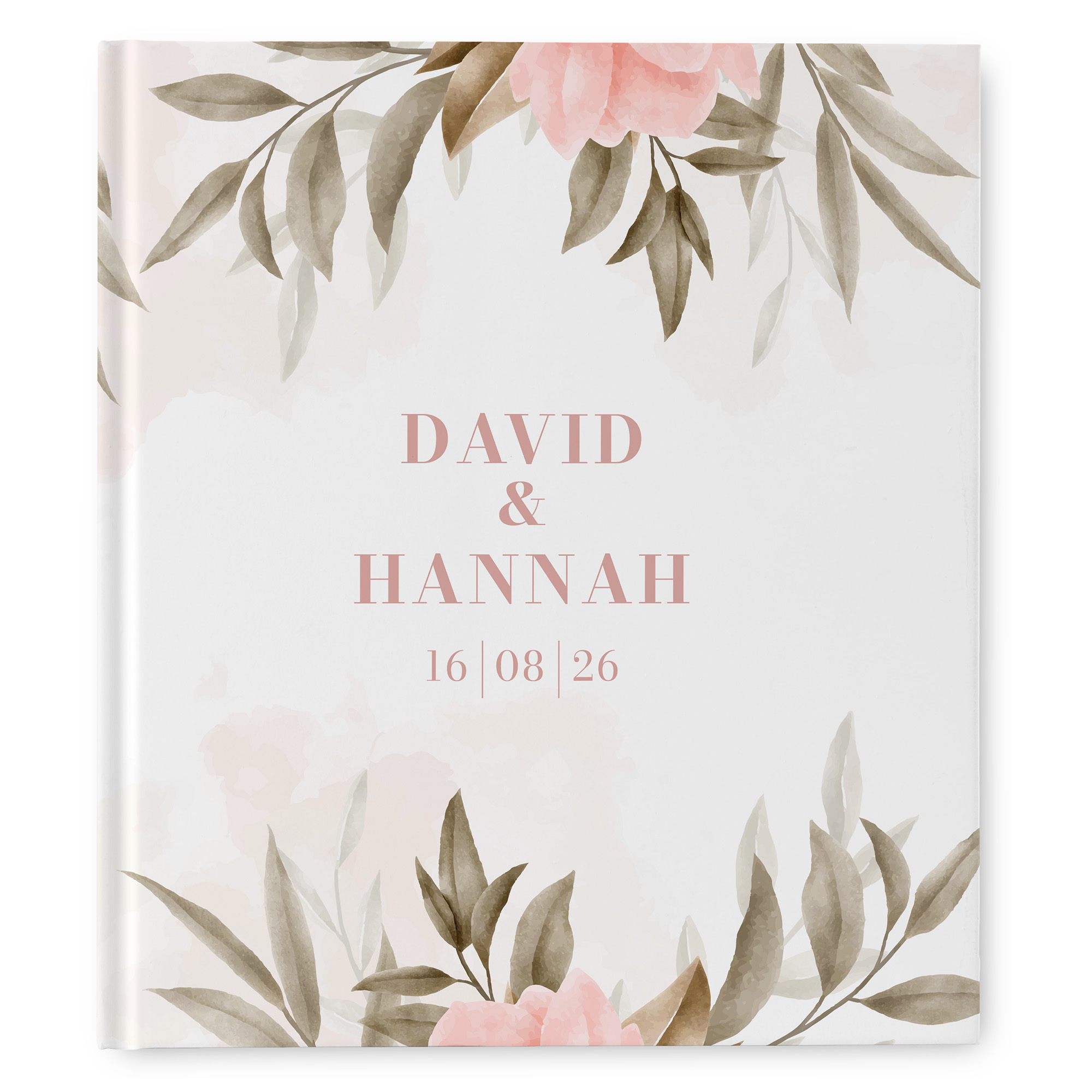Erinnerungsbuch Hochzeit - Floral "Rose Leaf"