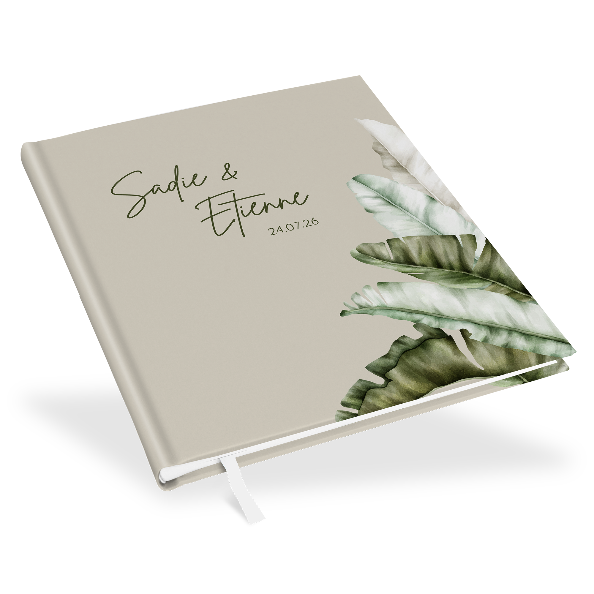 Erinnerungsbuch Hochzeit - Greenery "manila 01"