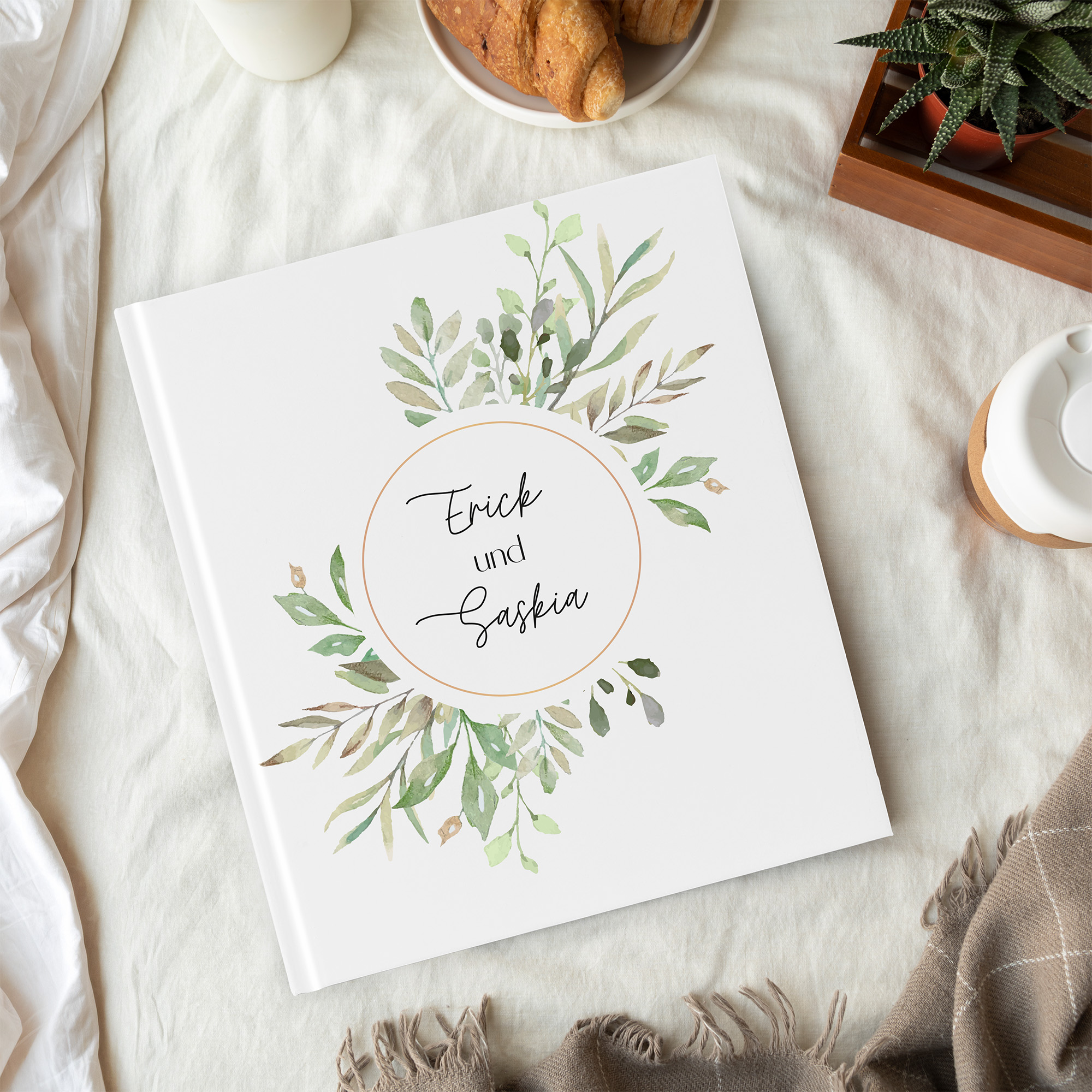 Erinnerungsbuch Hochzeit - Greenery "calm grove"