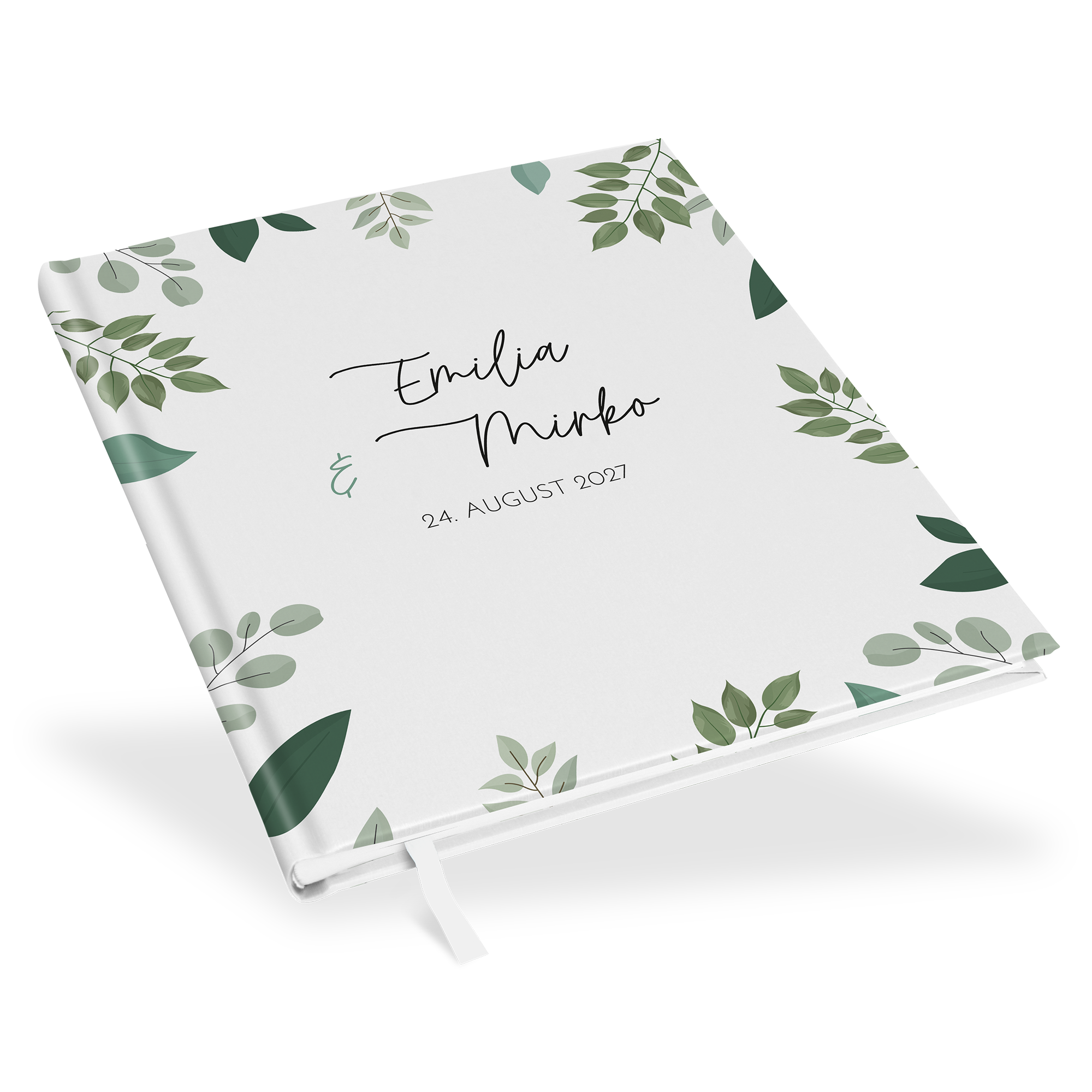 Erinnerungsbuch Hochzeit - Greenery - "green & simple"