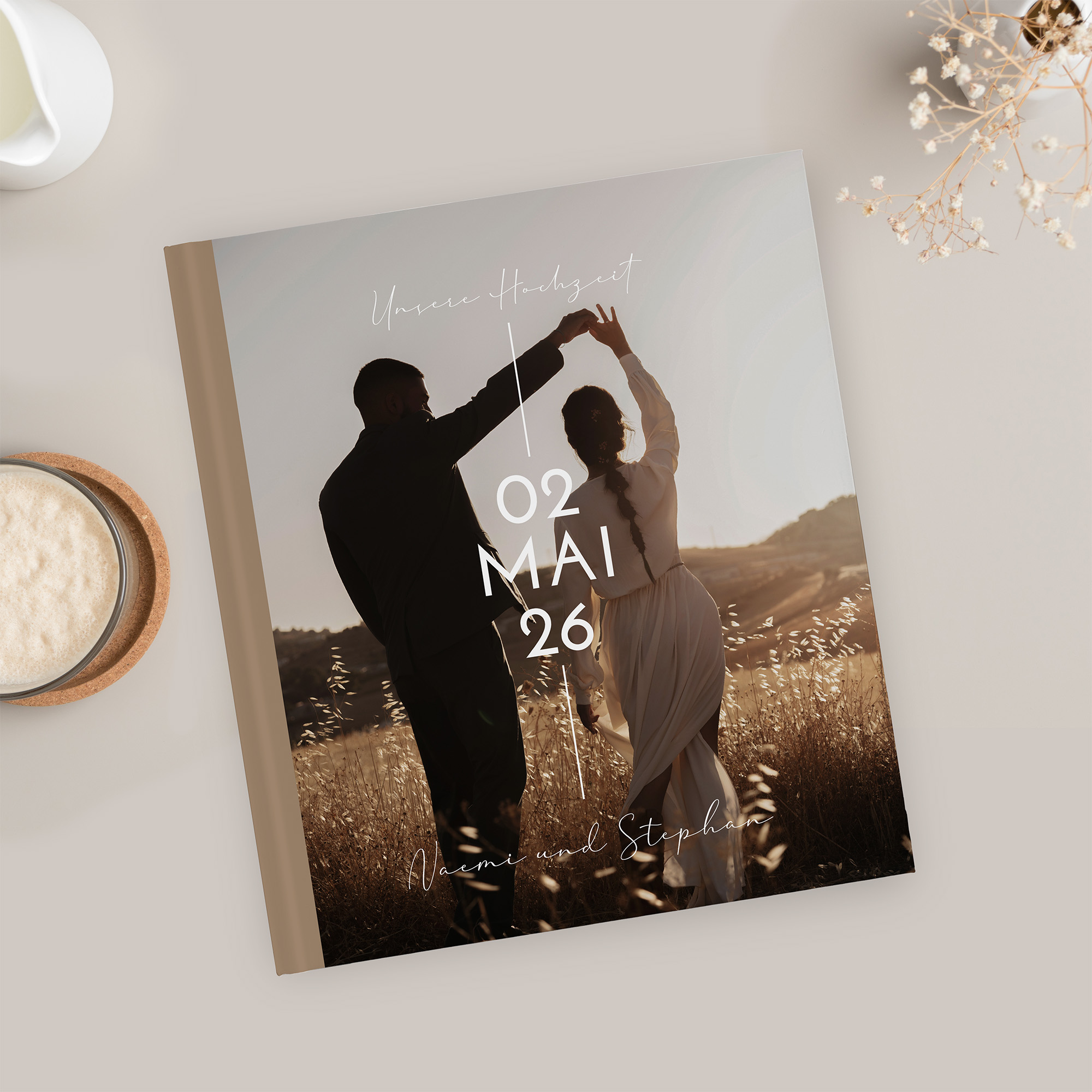 Erinnerungsbuch Hochzeit - Minimalistisch "Still Lines"