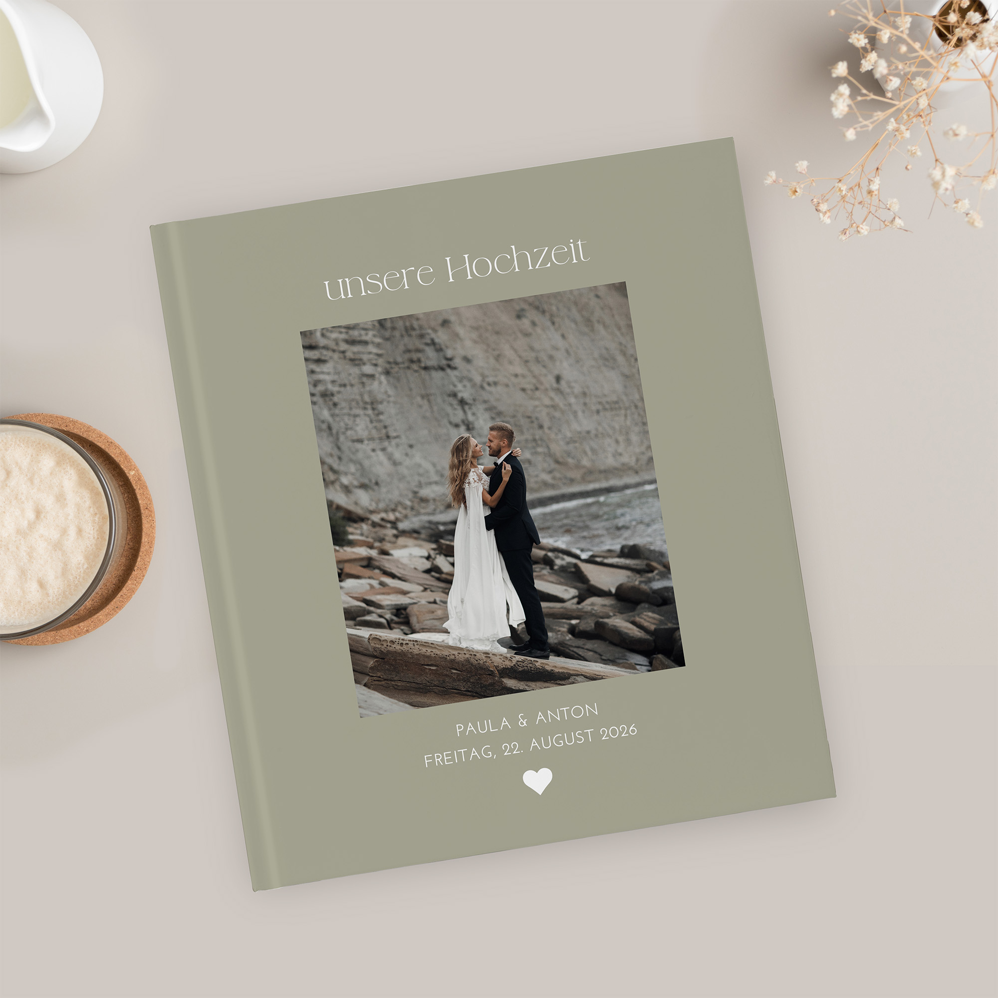 Erinnerungsbuch Hochzeit - Minimalistisch "vienna"