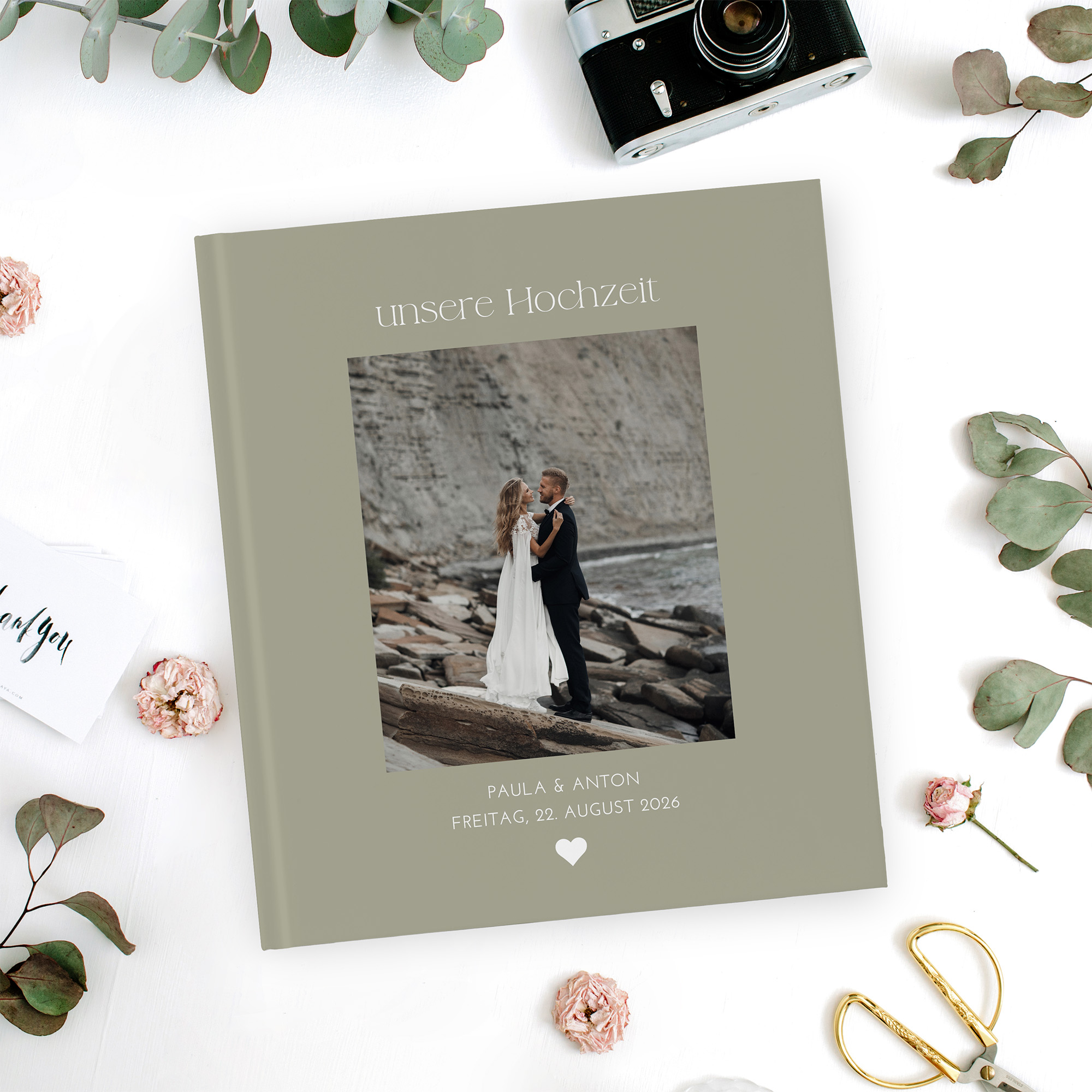 Erinnerungsbuch Hochzeit - Minimalistisch "vienna"