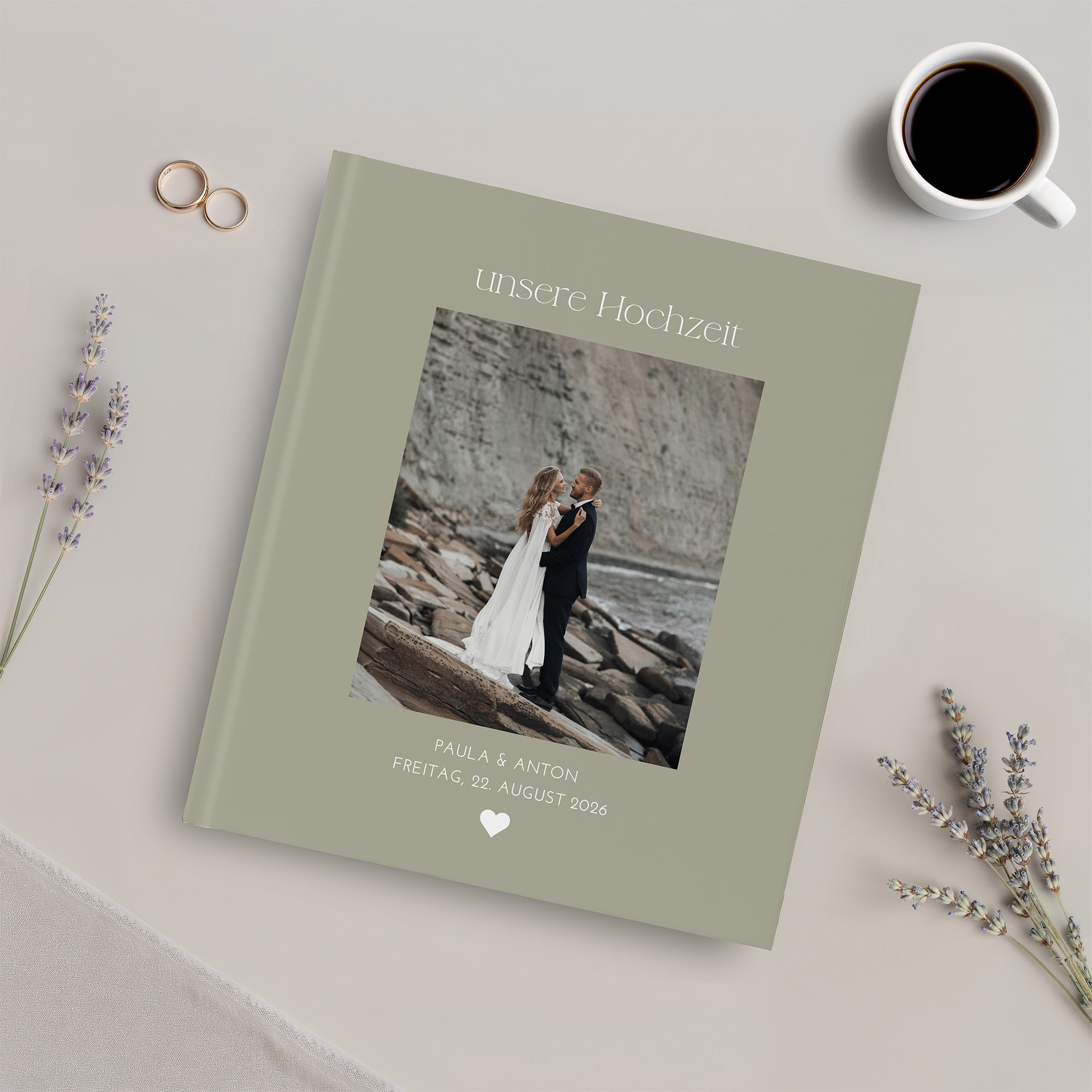 Erinnerungsbuch Hochzeit - Minimalistisch "vienna"