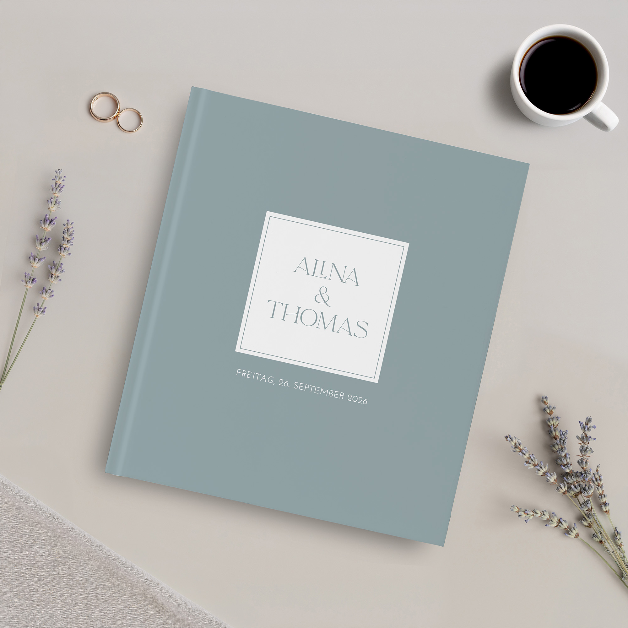 Erinnerungsbuch Hochzeit - Minimalistisch "Nordic Shore"