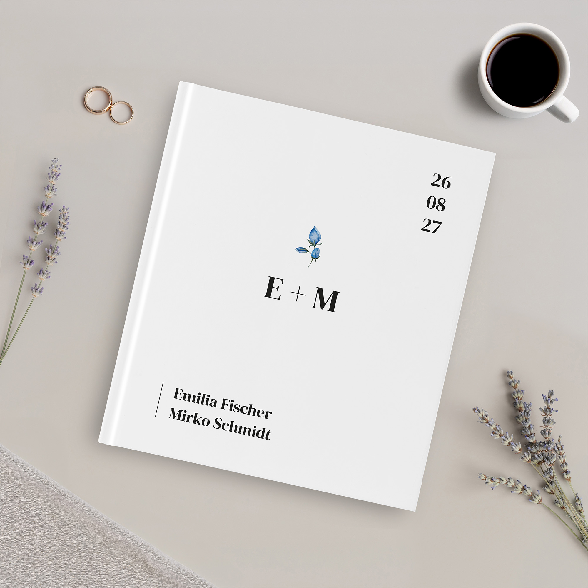 Erinnerungsbuch Hochzeit - Minimalistisch "Kreta"