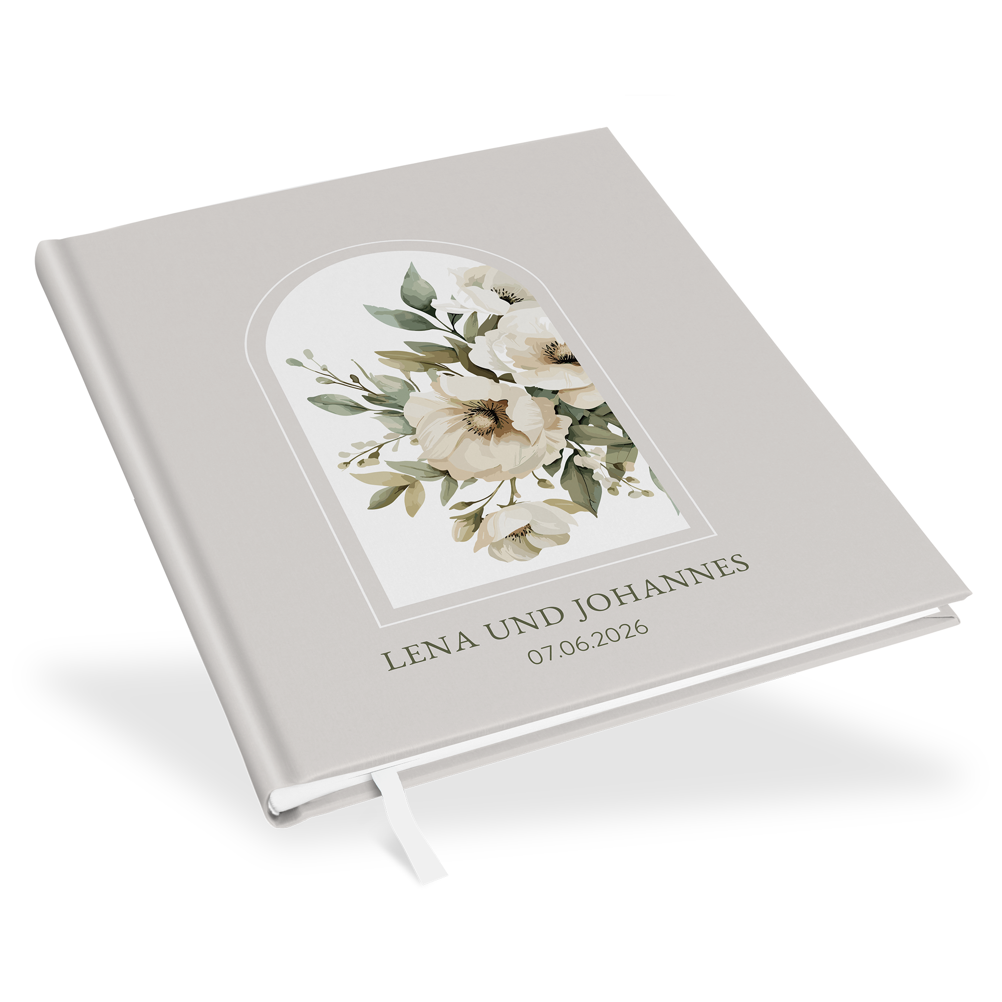 Erinnerungsbuch Hochzeit - Vintage "ivory garden"