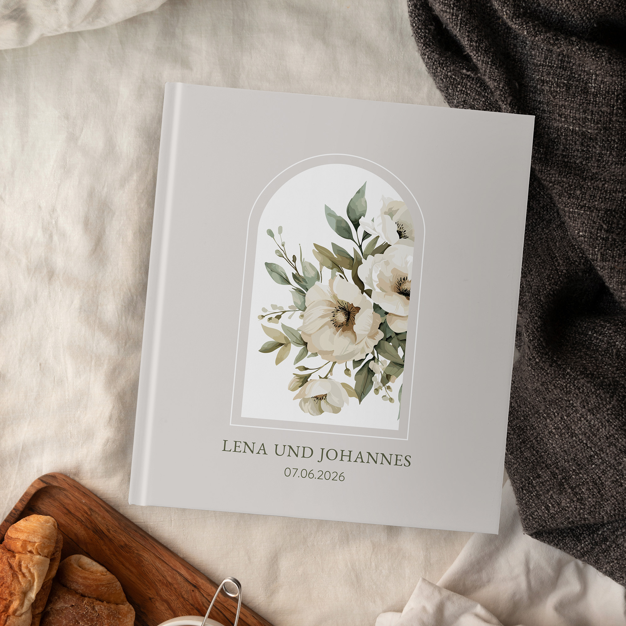 Erinnerungsbuch Hochzeit - Vintage "ivory garden"
