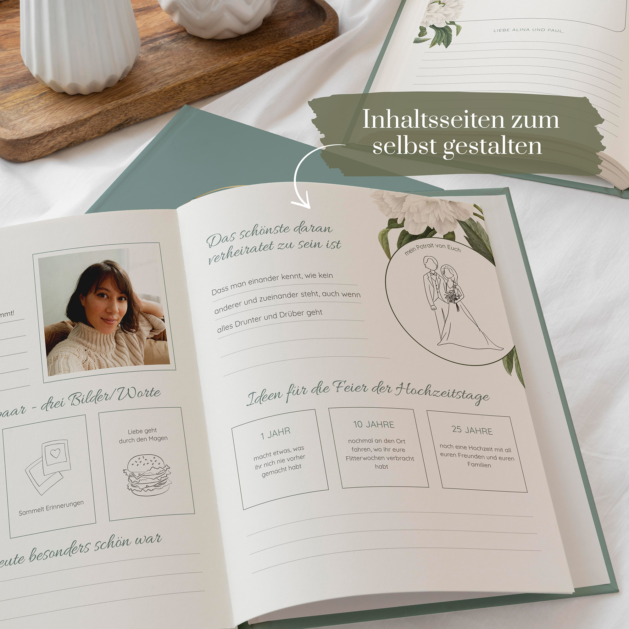 Erinnerungsbuch Hochzeit - Vintage "floral epoque"