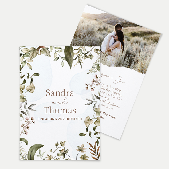 Postkarte DIN A6 im Hochformat - Boho "Nature Hold"