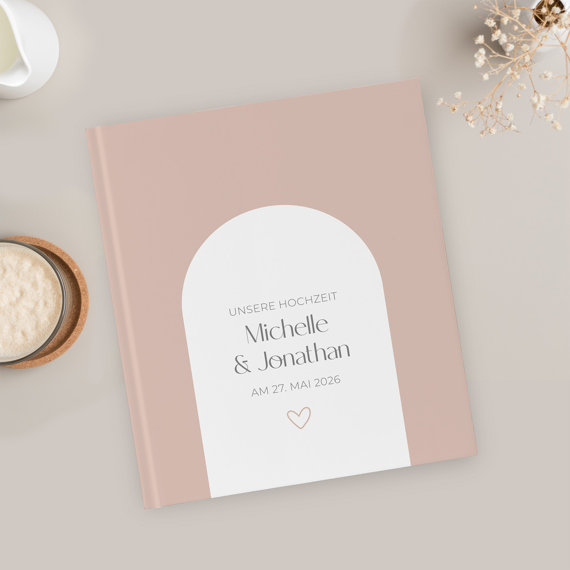 Gästebuch Hochzeit - Minimalistisch "Lille"