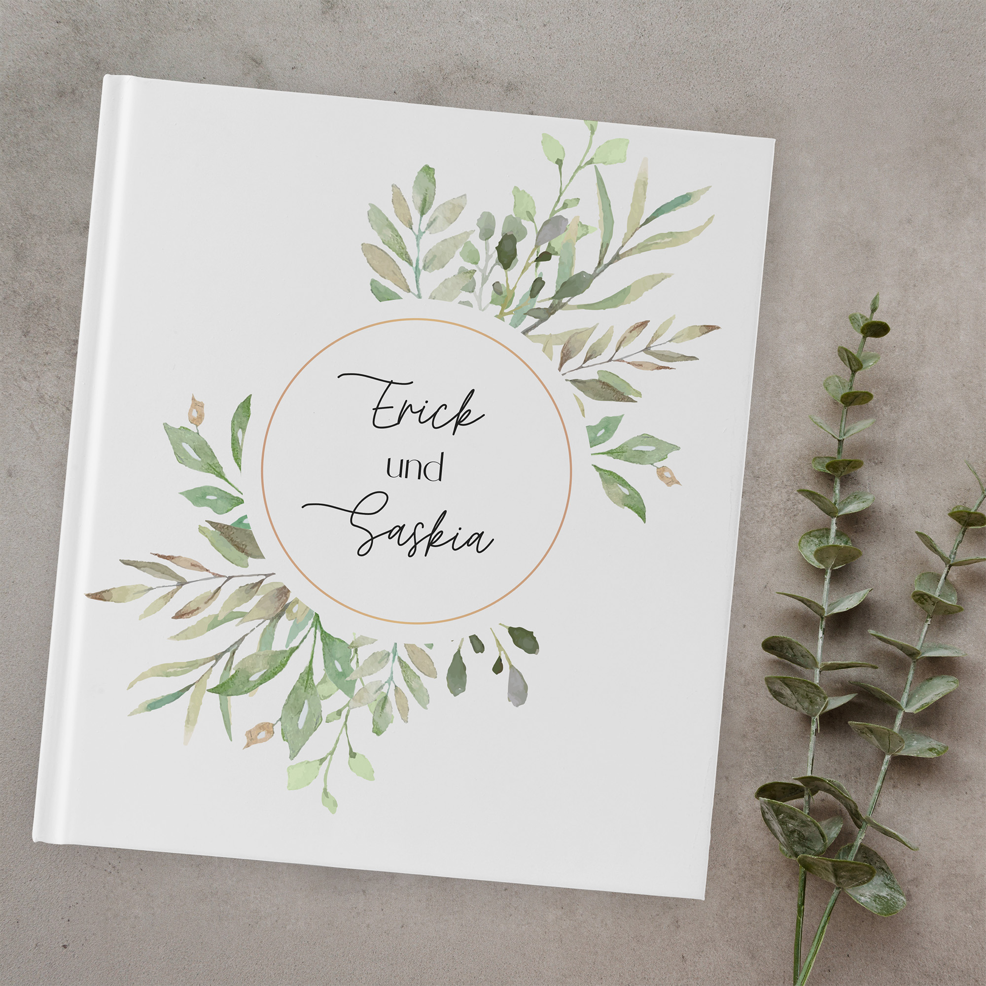 Gästebuch Hochzeit - Greenery "calm grove"
