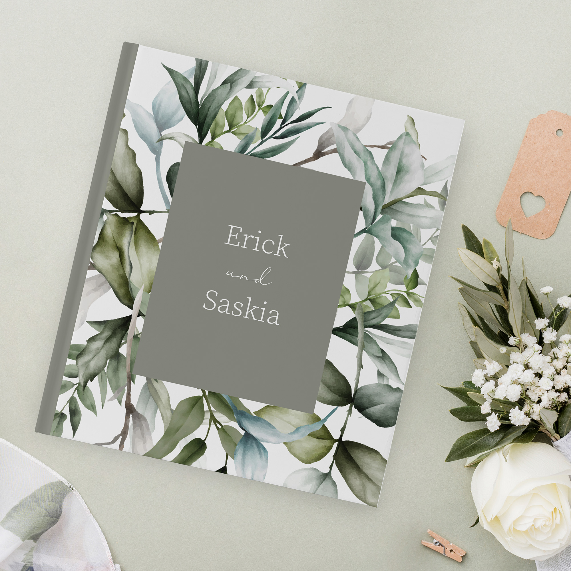 Gästebuch Hochzeit - Greenery "pure greenery"