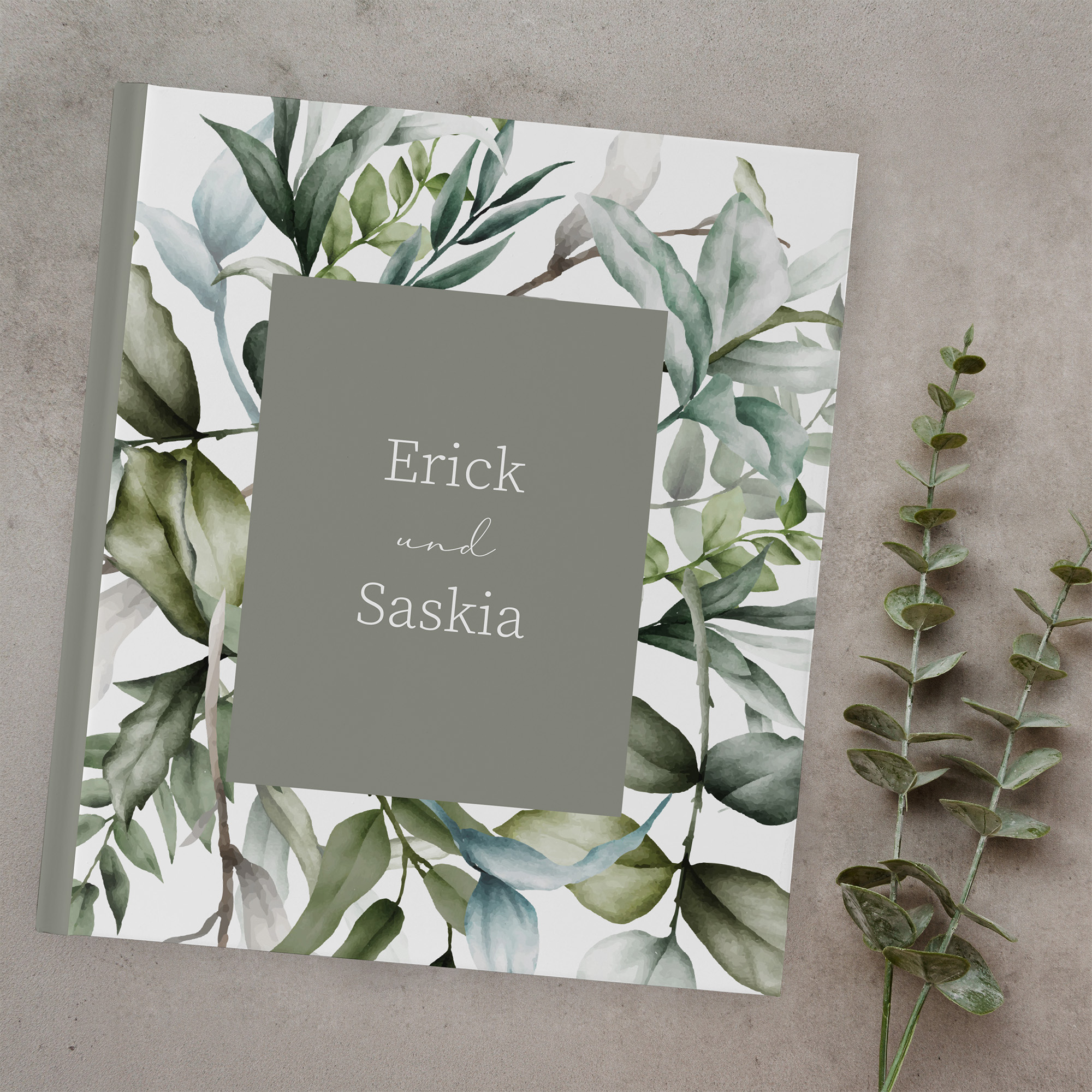 Gästebuch Hochzeit - Greenery "pure greenery"
