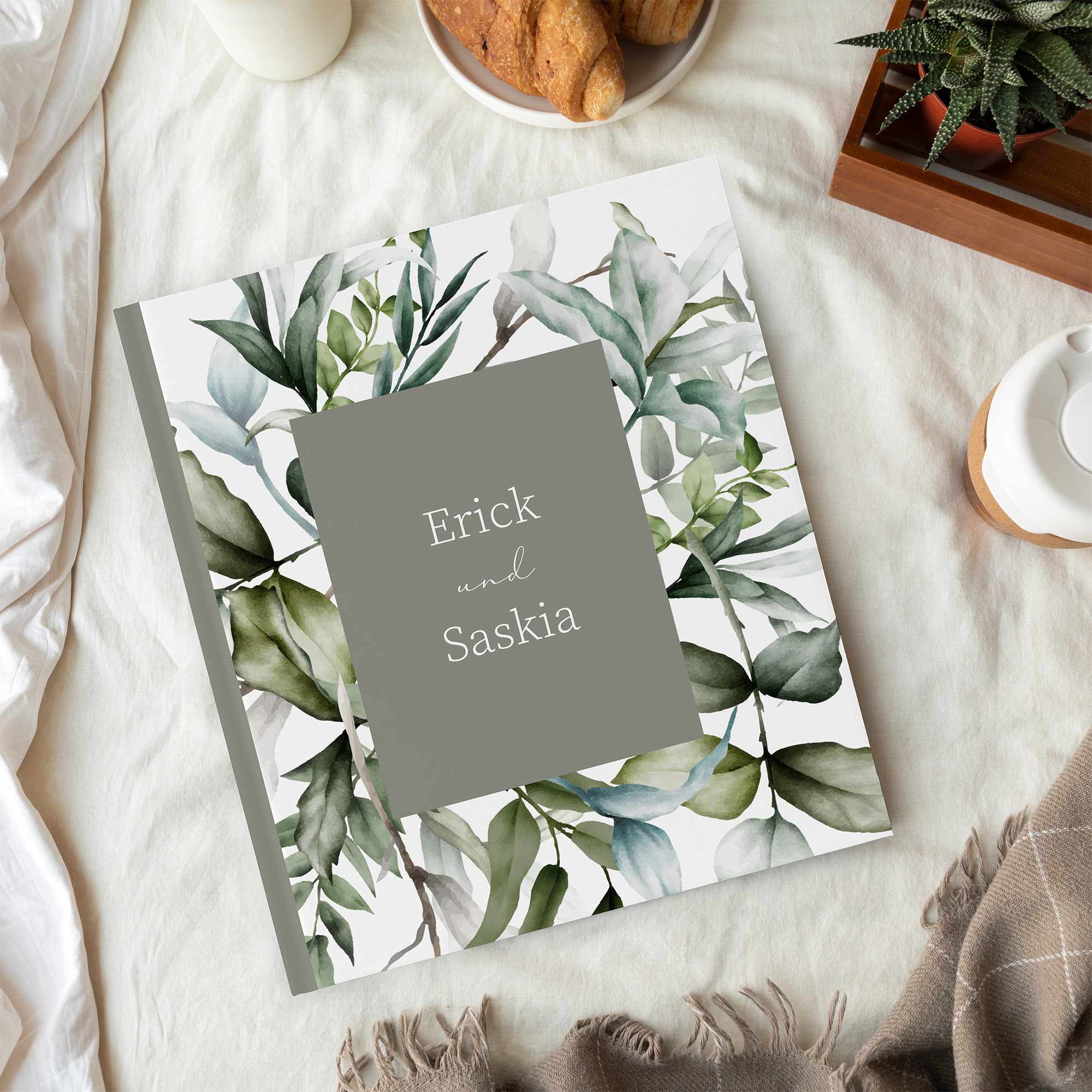 Gästebuch Hochzeit - Greenery "pure greenery"