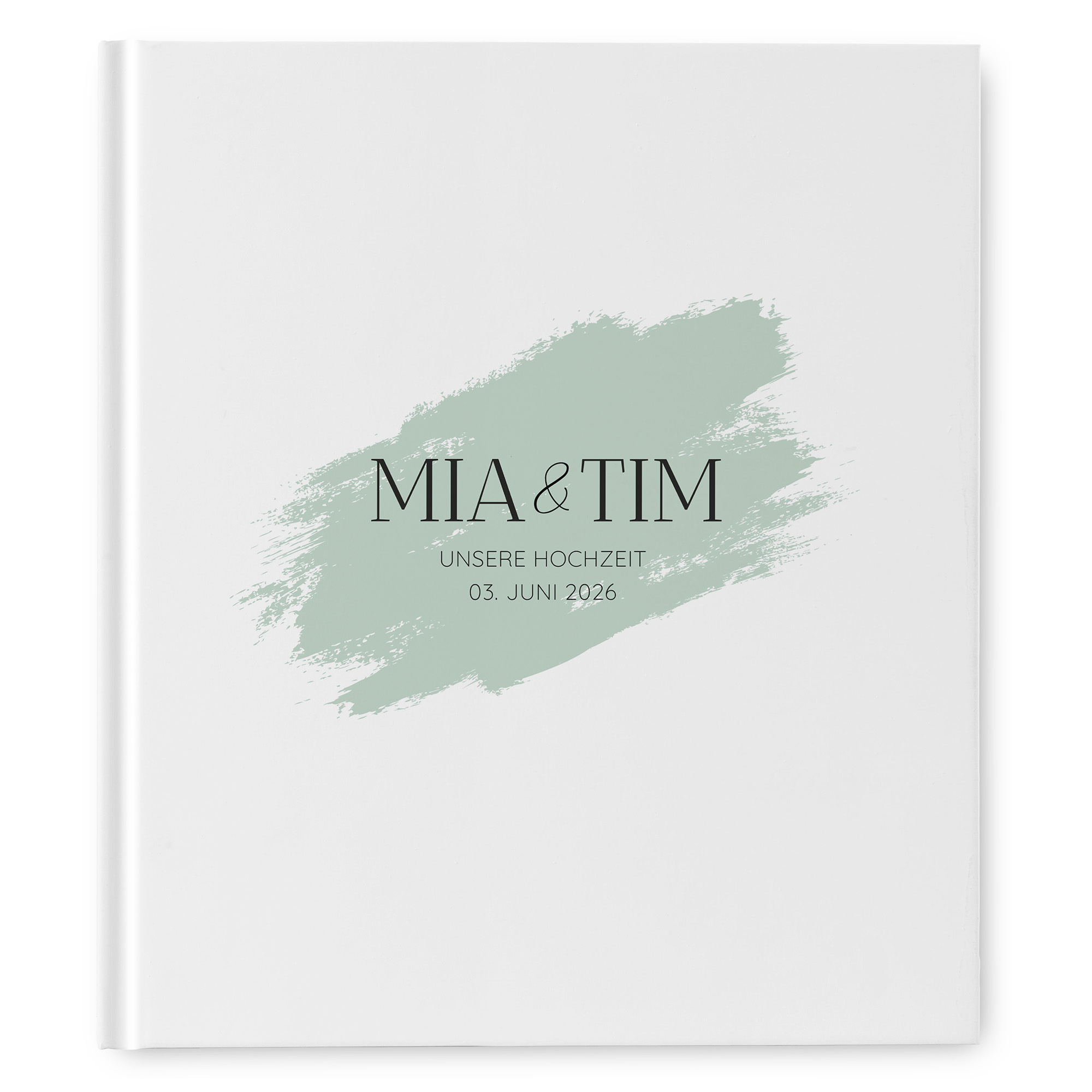Gästebuch Hochzeit - Minimalistisch "Mint Brush"