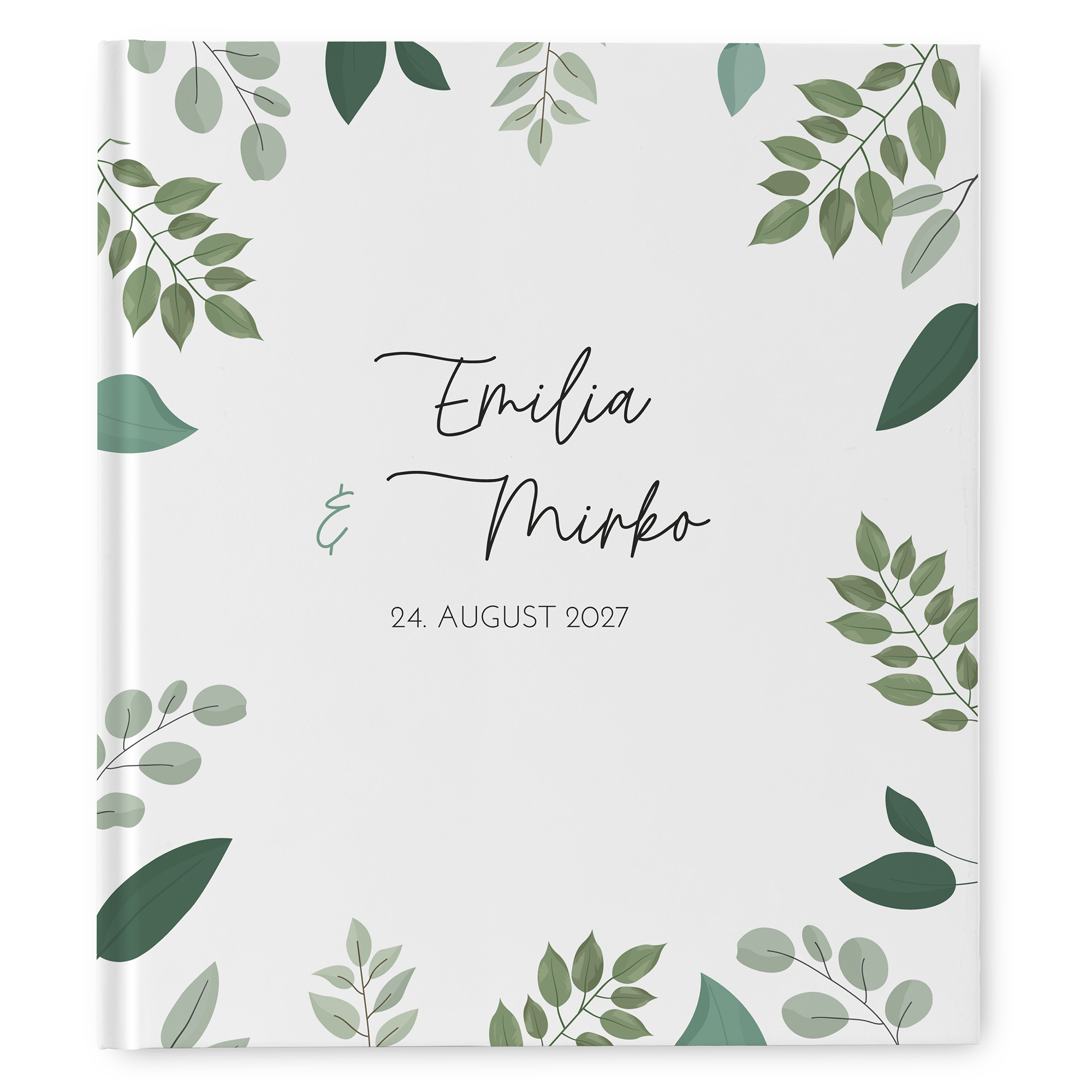 Gästebuch Hochzeit - Greenery - "green & simple"