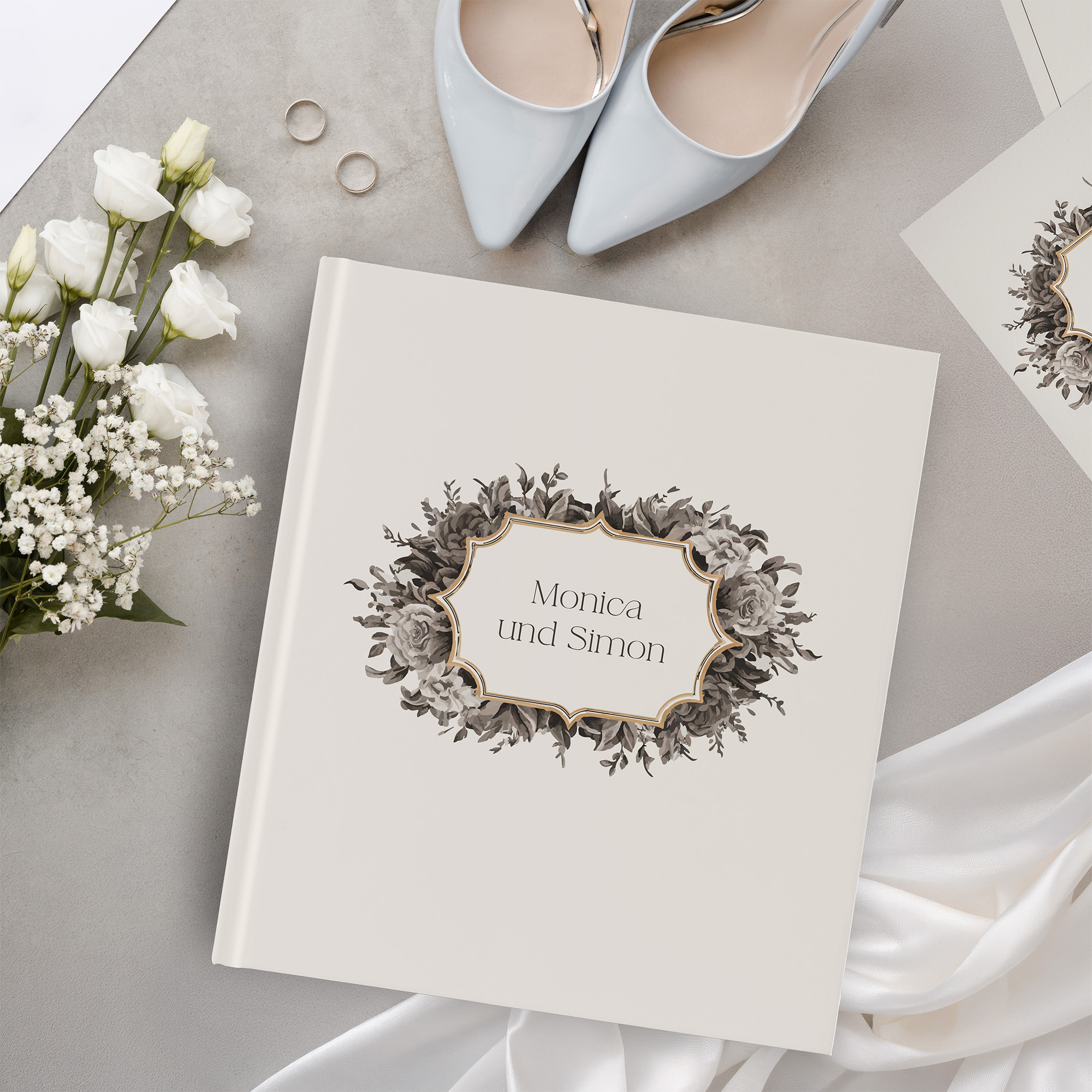 Gästebuch Hochzeit - Vintage "baroque frame"