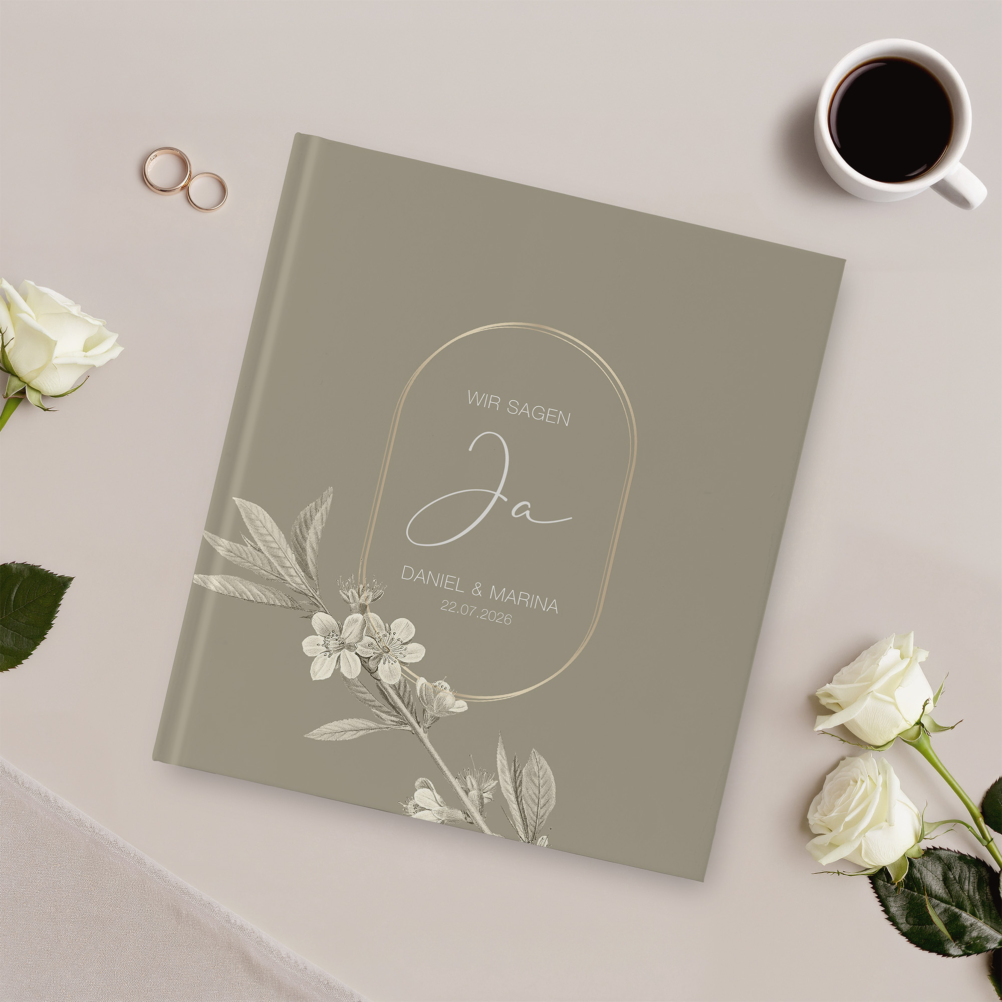 Gästebuch Hochzeit - Floral "Classic Flora"