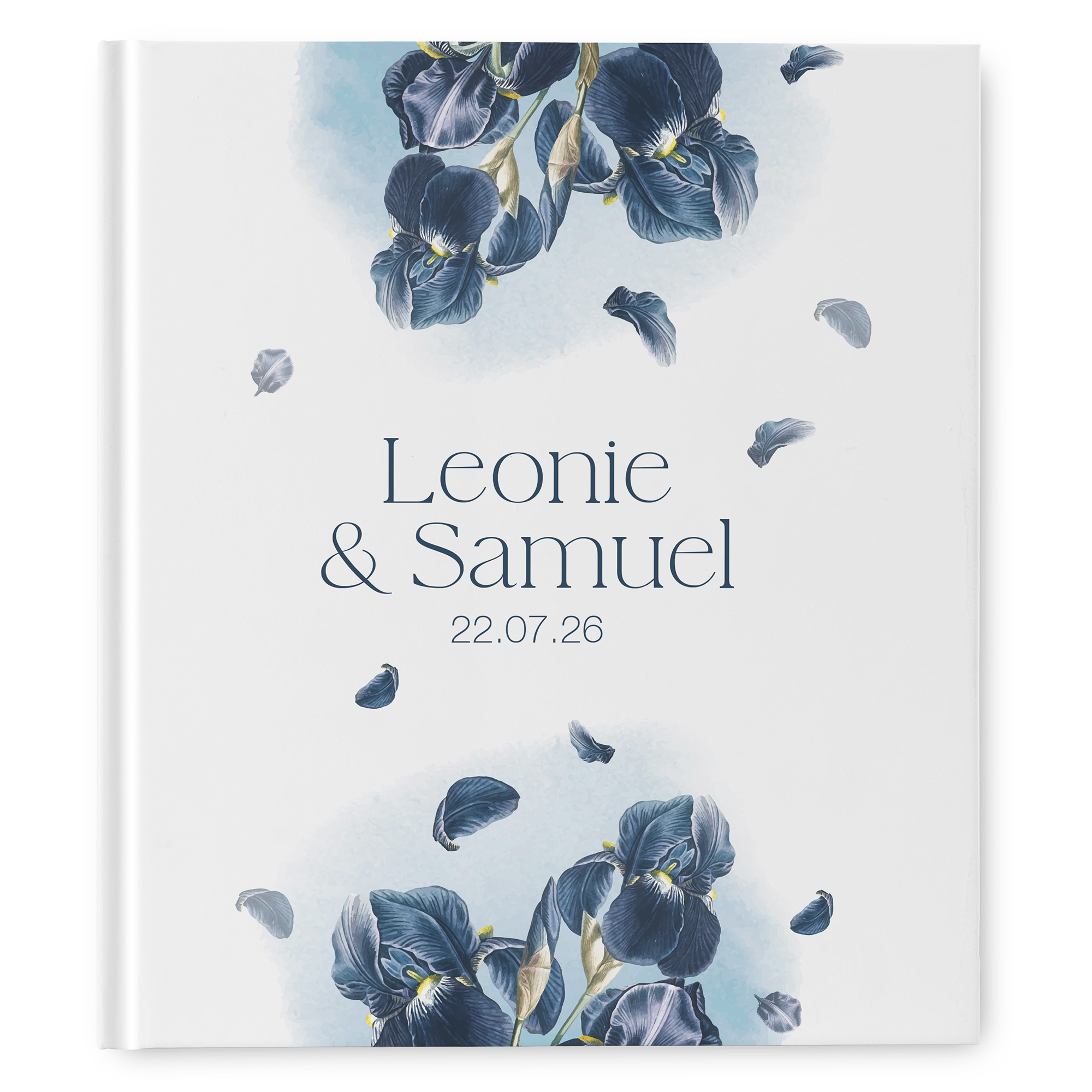Gästebuch Hochzeit - Floral "Blue Petal"