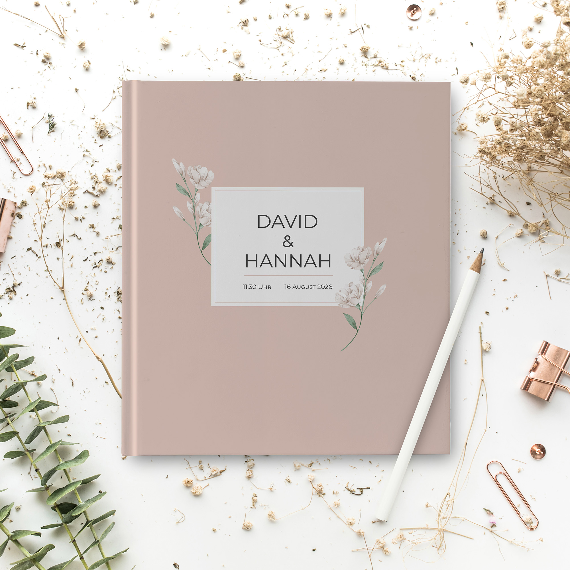 Gästebuch Hochzeit - Floral "neutral florals"