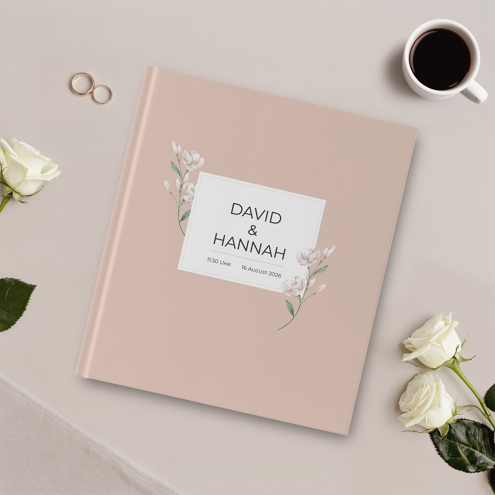 Gästebuch Hochzeit - Floral "neutral florals"