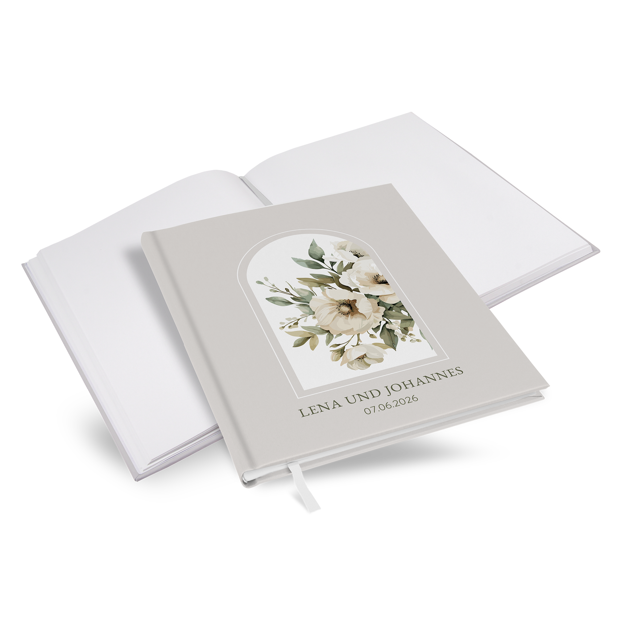 Gästebuch Hochzeit - Vintage "ivory garden"