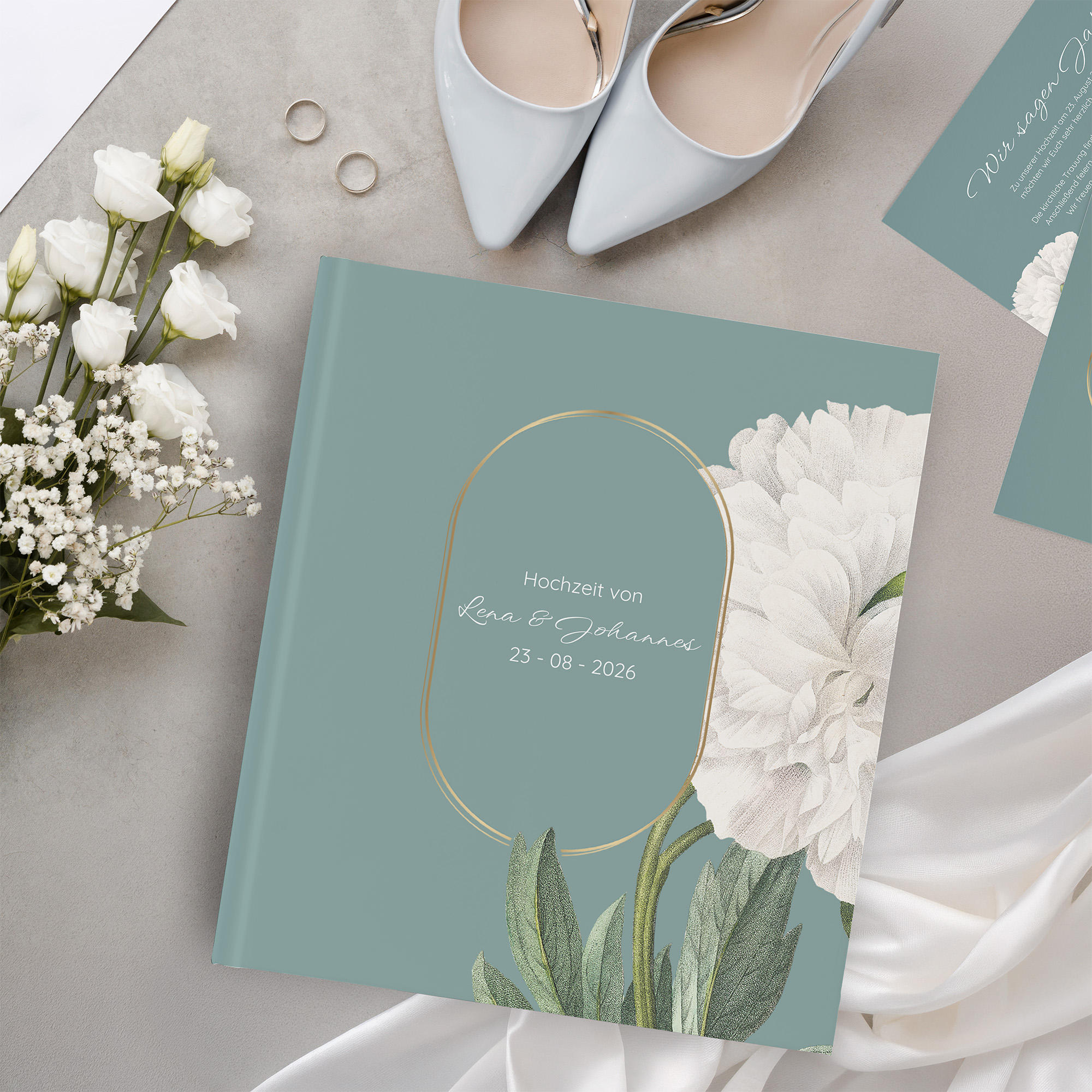 Gästebuch Hochzeit - Vintage "floral epoque"