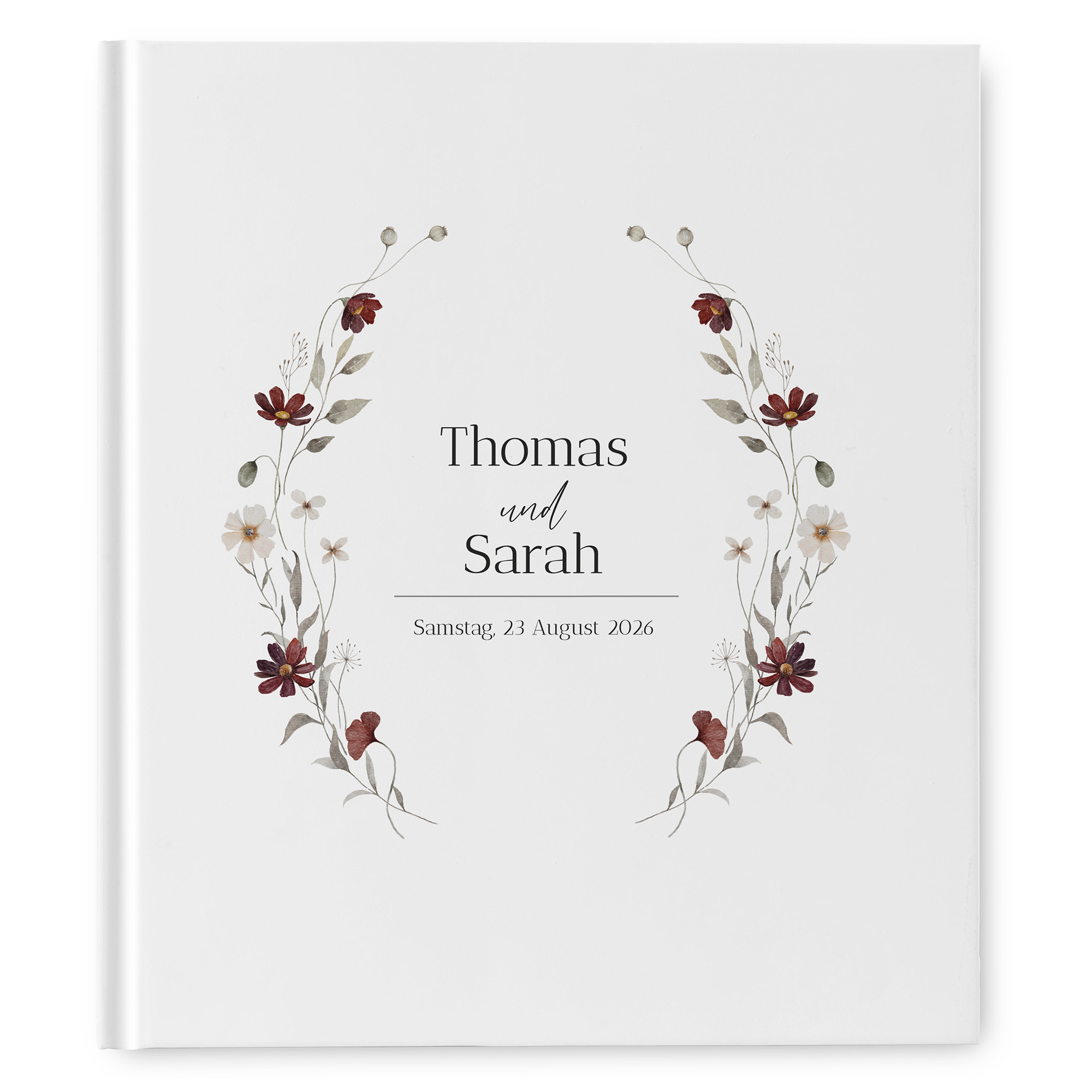 Gästebuch Hochzeit - Vintage "Wildflower Note
