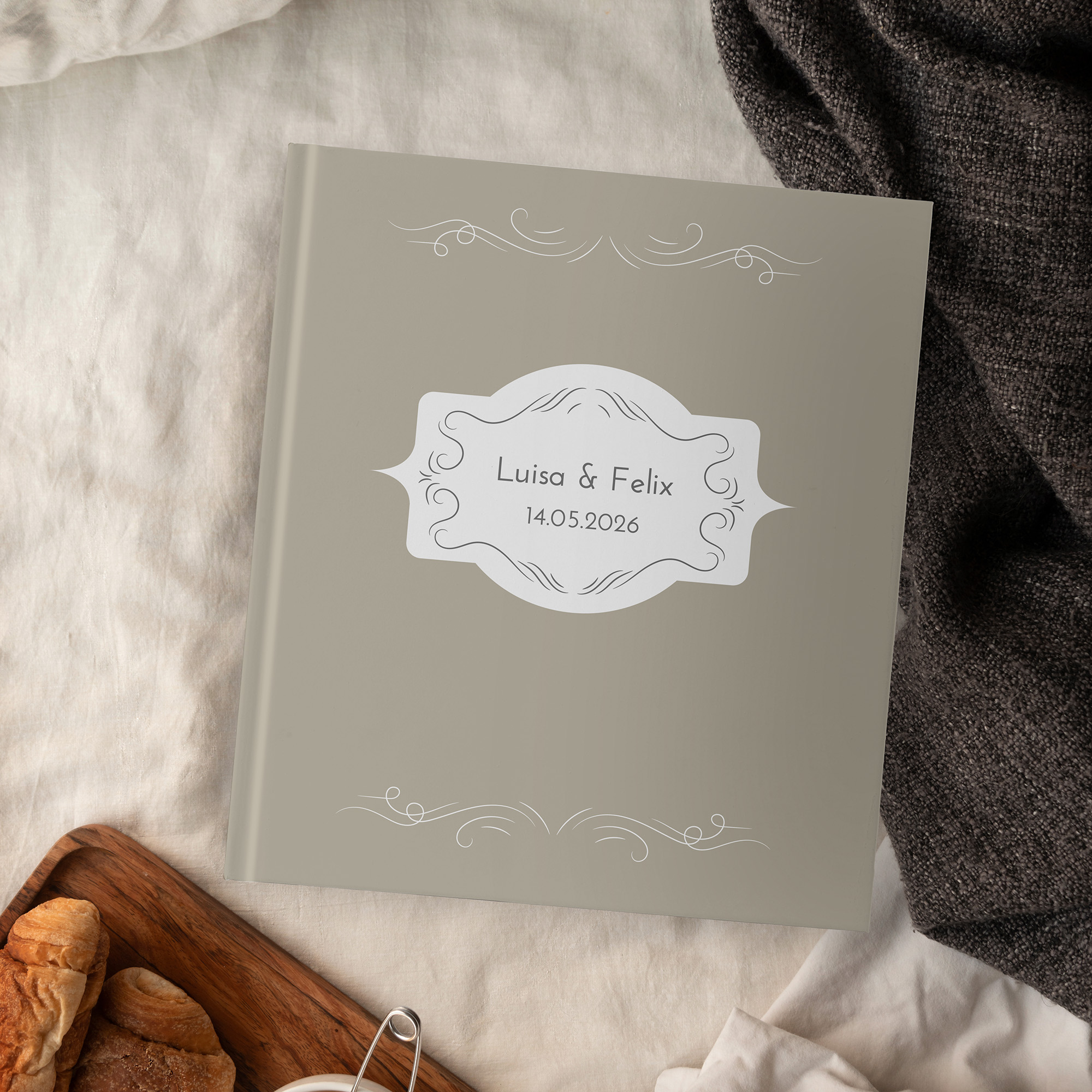 Gästebuch Hochzeit - Vintage "antique peony"