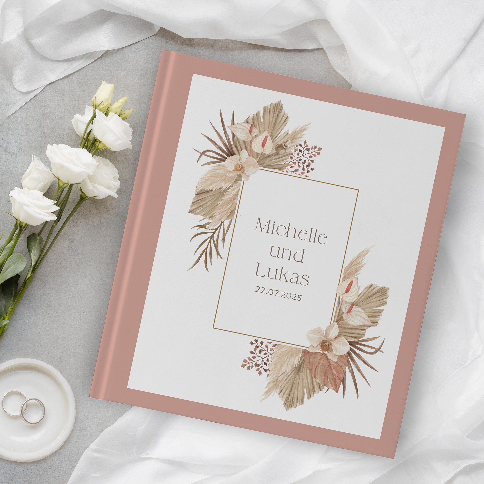 Gästebuch Hochzeit - Boho "golden haze"